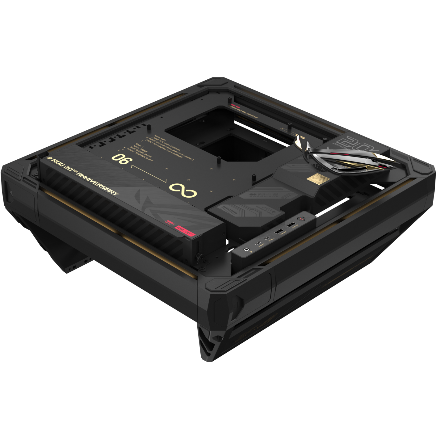 A large main feature product image of ASUS ROG GR20 eATX Open-Frame Case - Edition 20
