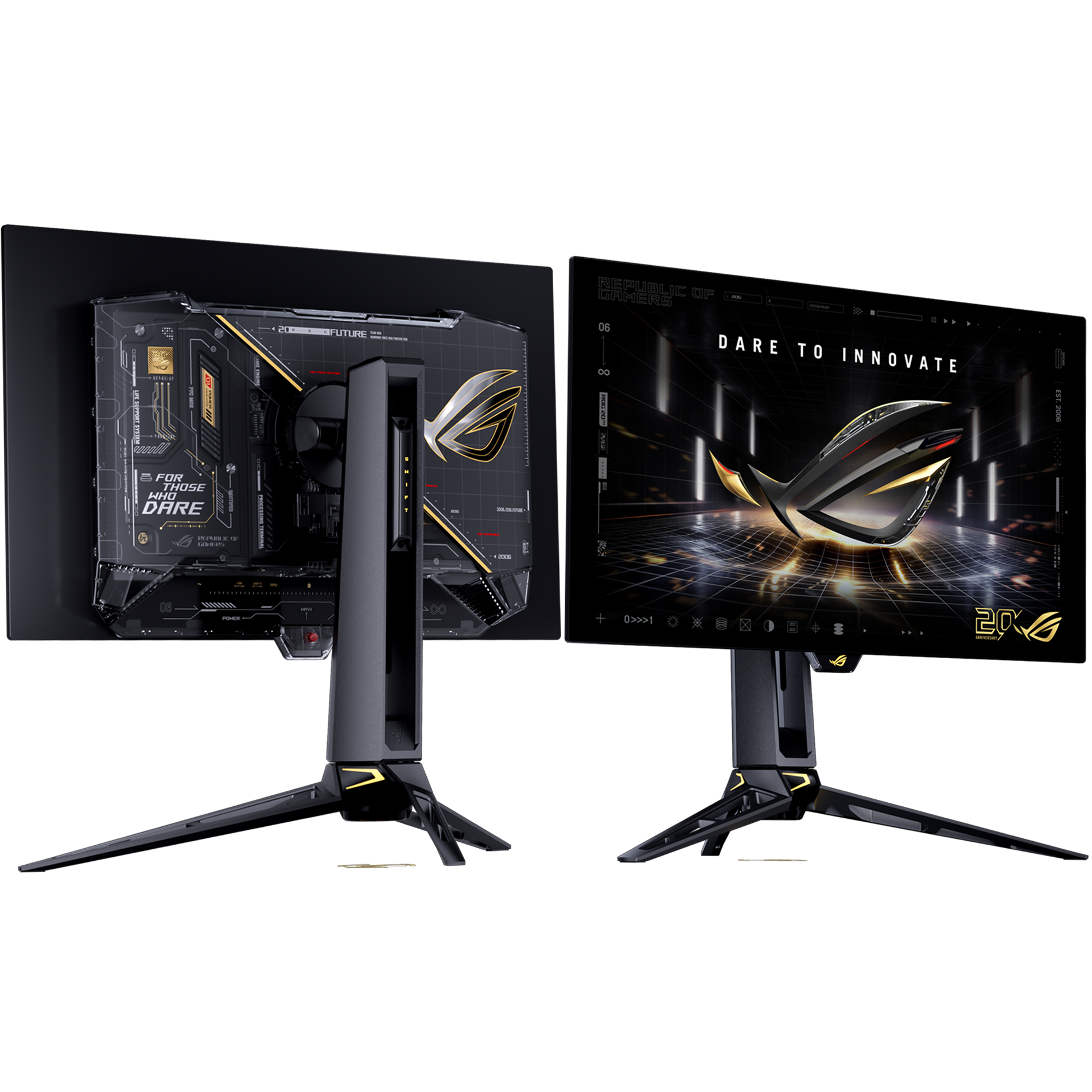 A large main feature product image of ASUS ROG Swift OLED PG27AQWP-G Edition 20 - 27" 1440p 540Hz/720p 720Hz 0.02ms Gaming Monitor