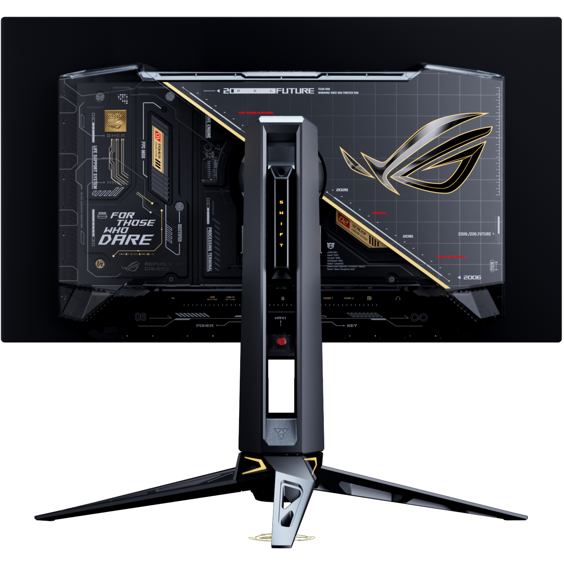 A large main feature product image of ASUS ROG Swift OLED PG27AQWP-G Edition 20 - 27" 1440p 540Hz/720p 720Hz 0.02ms Gaming Monitor