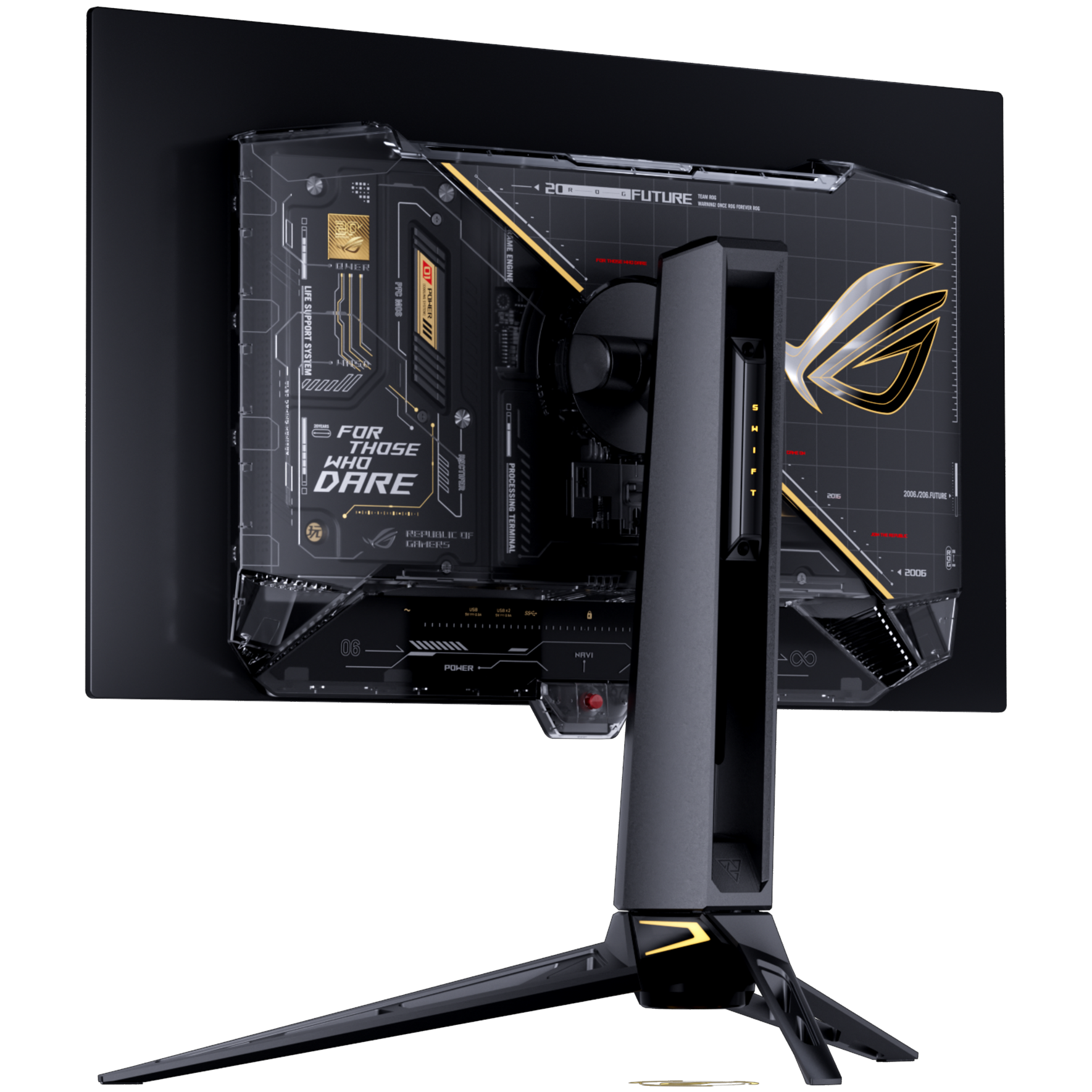 A large main feature product image of ASUS ROG Swift OLED PG27AQWP-G Edition 20 - 27" 1440p 540Hz/720p 720Hz 0.02ms Gaming Monitor
