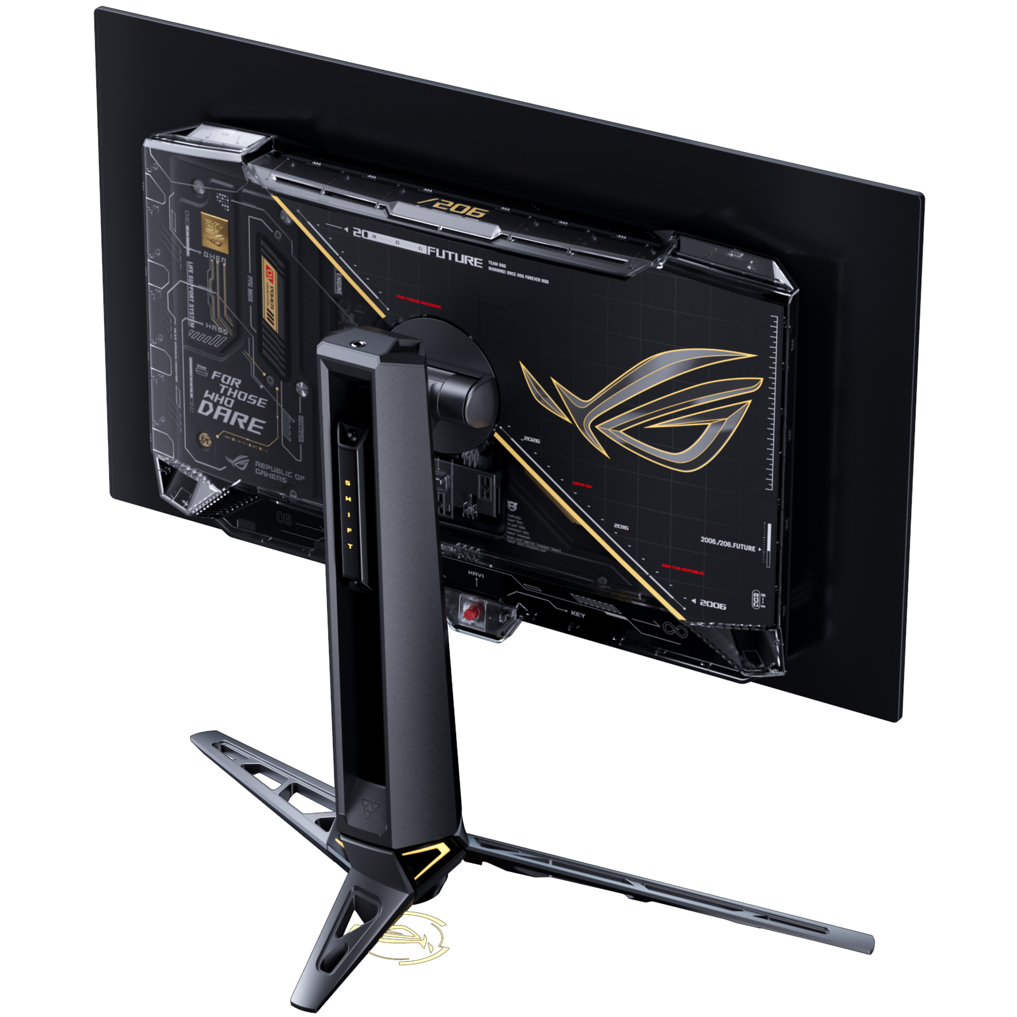 A large main feature product image of ASUS ROG Swift OLED PG27AQWP-G Edition 20 - 27" 1440p 540Hz/720p 720Hz 0.02ms Gaming Monitor