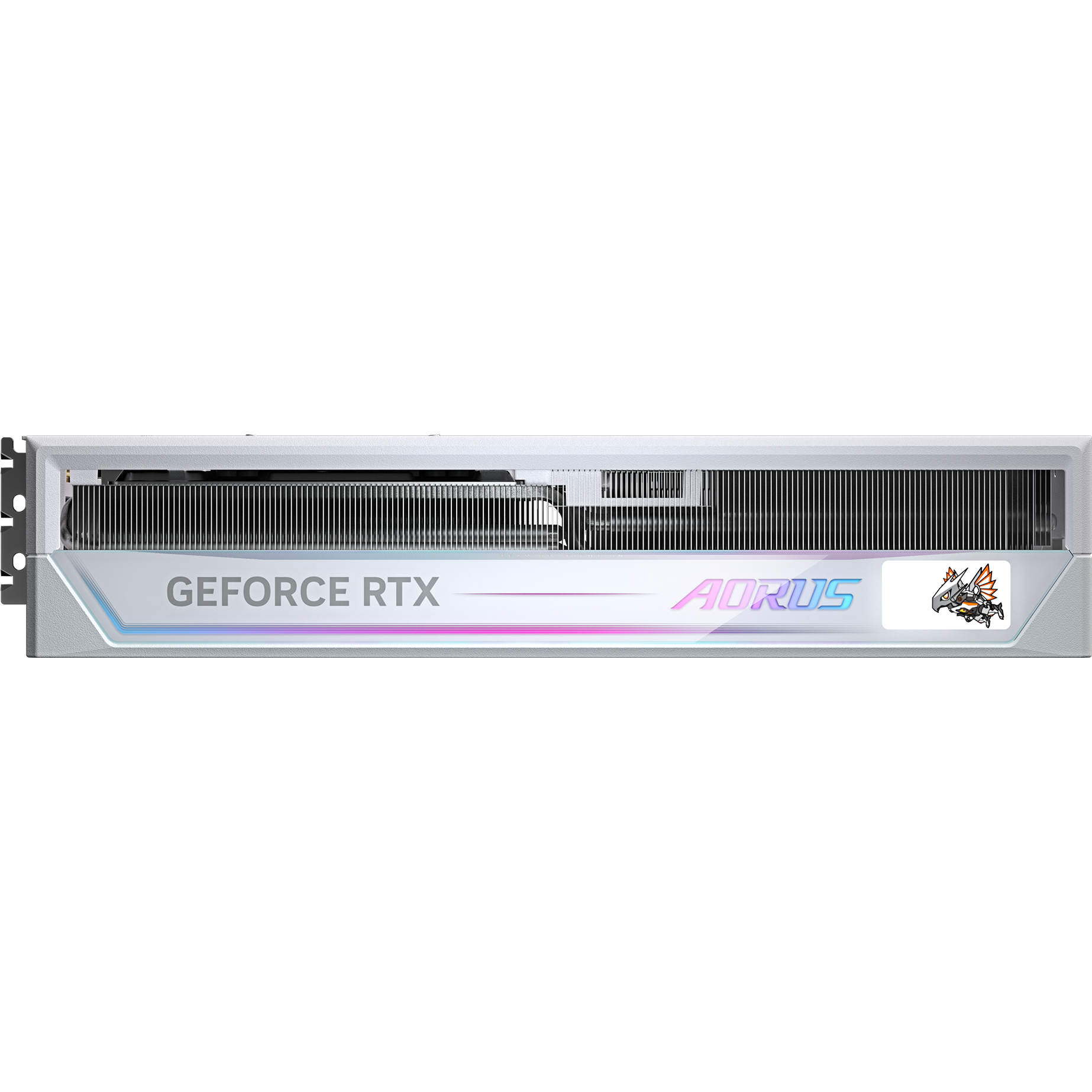 A large main feature product image of Gigabyte AORUS GeForce RTX 5090 STEALTH ICE 32GB GDDR7