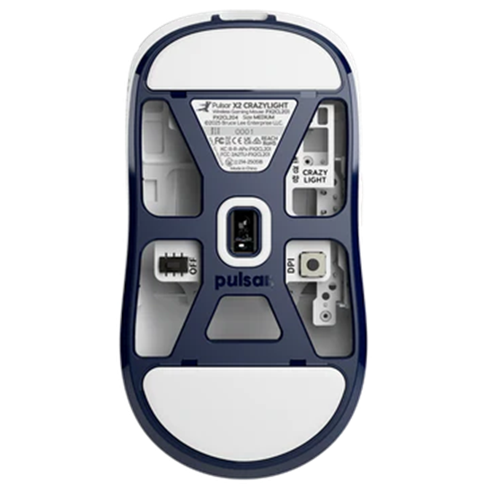 A large main feature product image of EX-DEMO Pulsar X2 CrazyLight Medium - 39g Ultra-Lightweight 8K Wireless Gaming Mouse (Bruce Lee 85TH Edition)