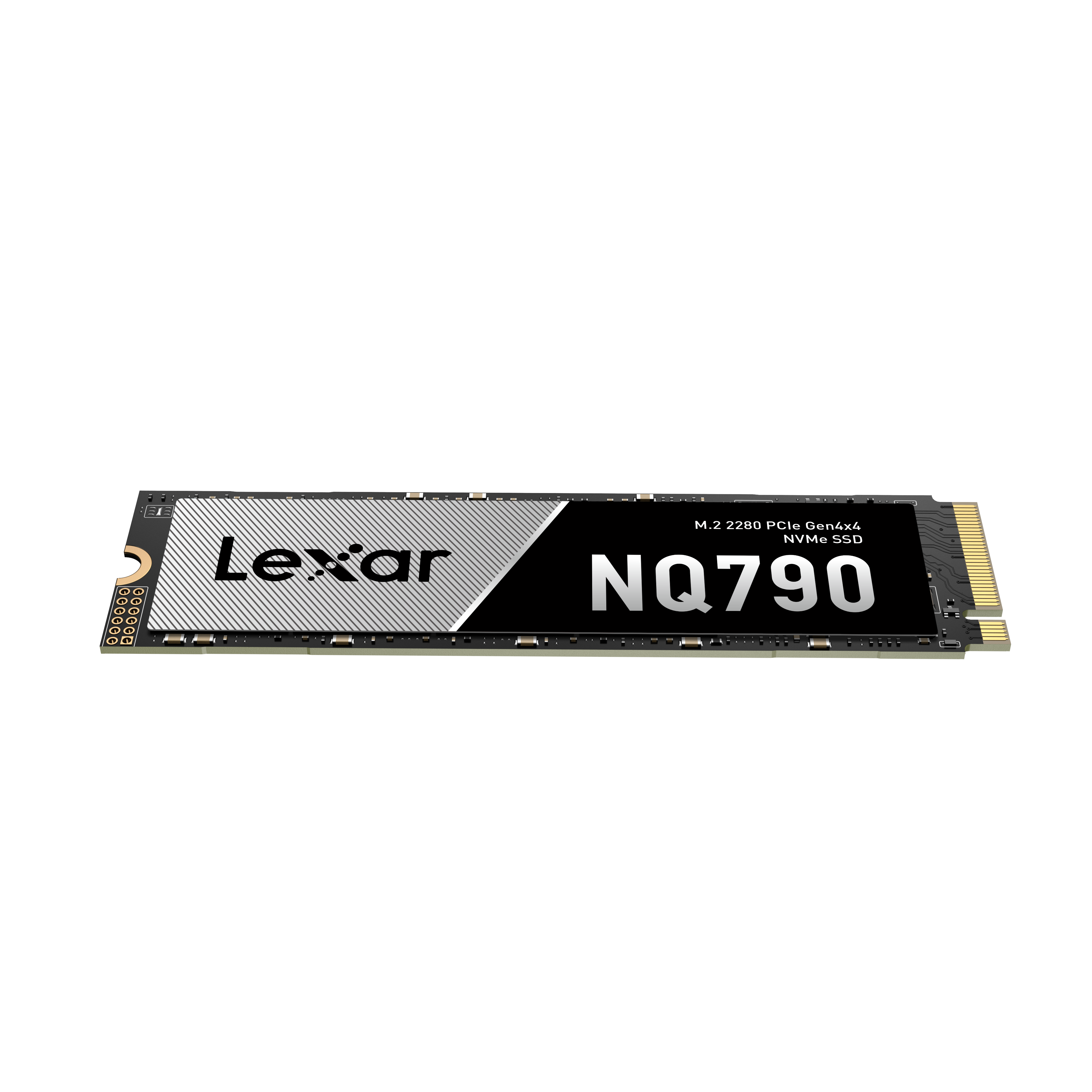 A large main feature product image of Lexar NQ790 PCIe Gen4 NVMe M.2 SSD - 512GB