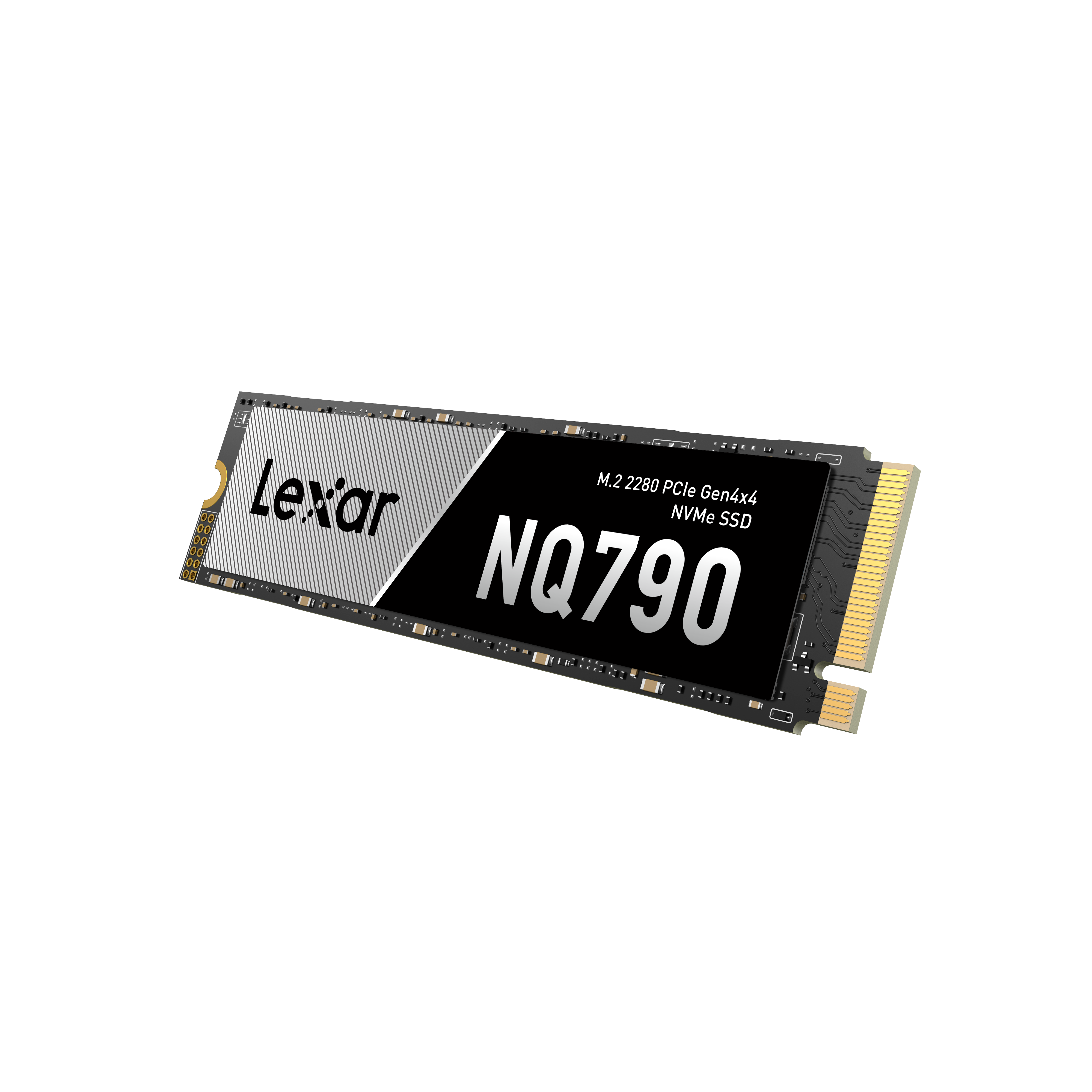 A large main feature product image of Lexar NQ790 PCIe Gen4 NVMe M.2 SSD - 512GB