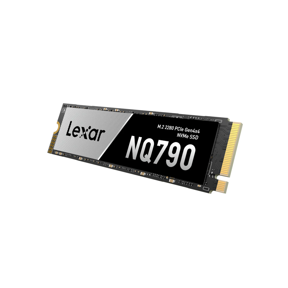 A large main feature product image of Lexar NQ790 PCIe Gen4 NVMe M.2 SSD - 512GB