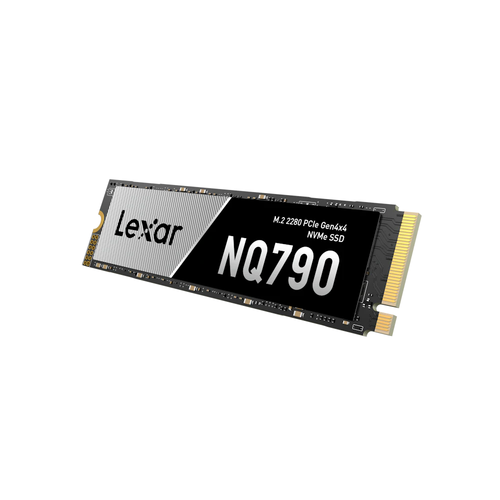 A large main feature product image of Lexar NQ790 PCIe Gen4 NVMe M.2 SSD - 512GB
