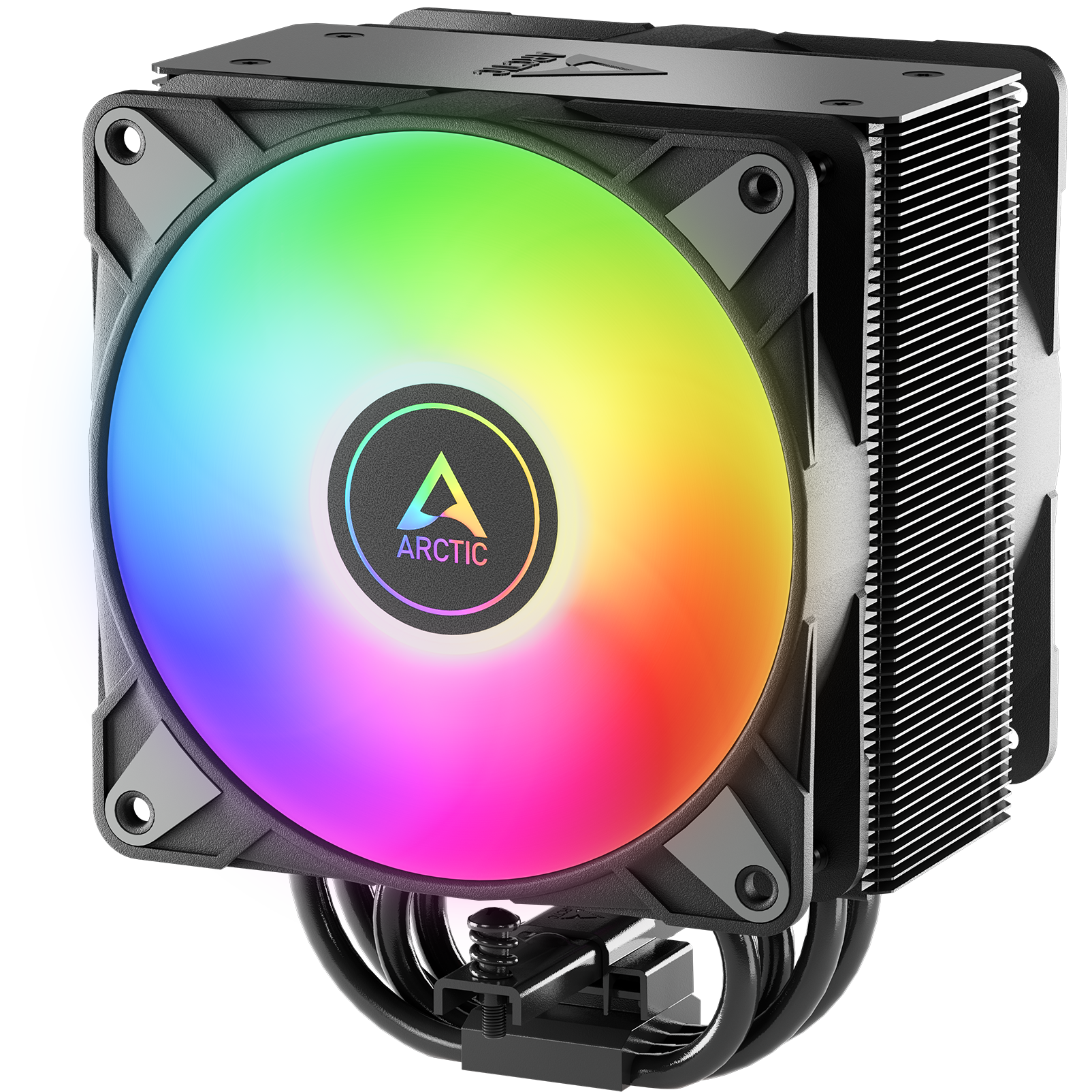 A large main feature product image of EX-DEMO ARCTIC Freezer 36 ARGB CPU Cooler (Black)