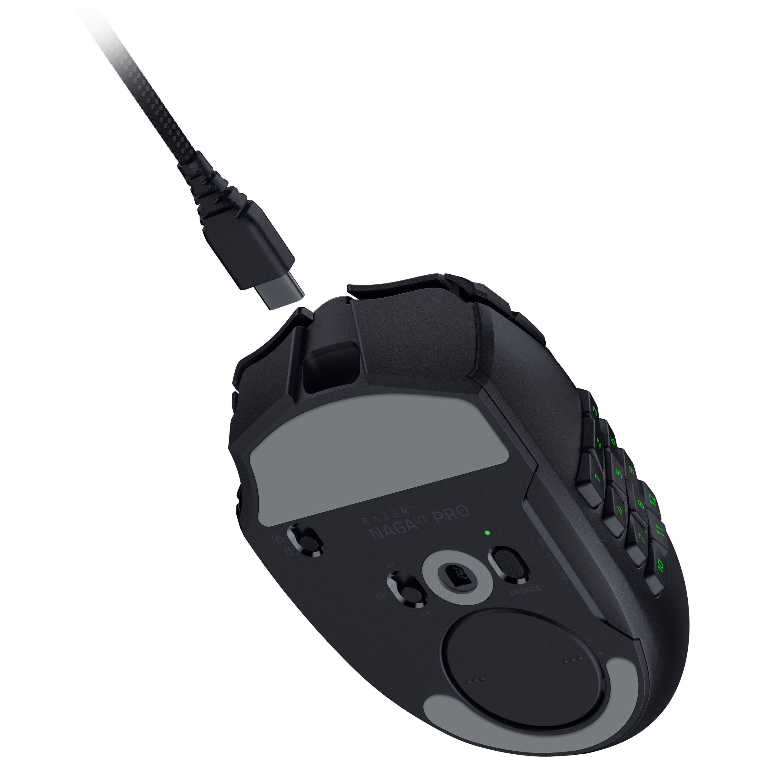 A large main feature product image of Razer Naga V3 Pro - Wireless MMO Gaming Mouse