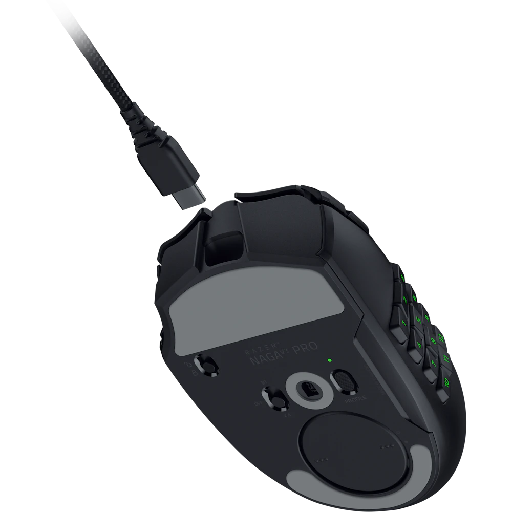 A large main feature product image of Razer Naga V3 Pro - Wireless MMO Gaming Mouse