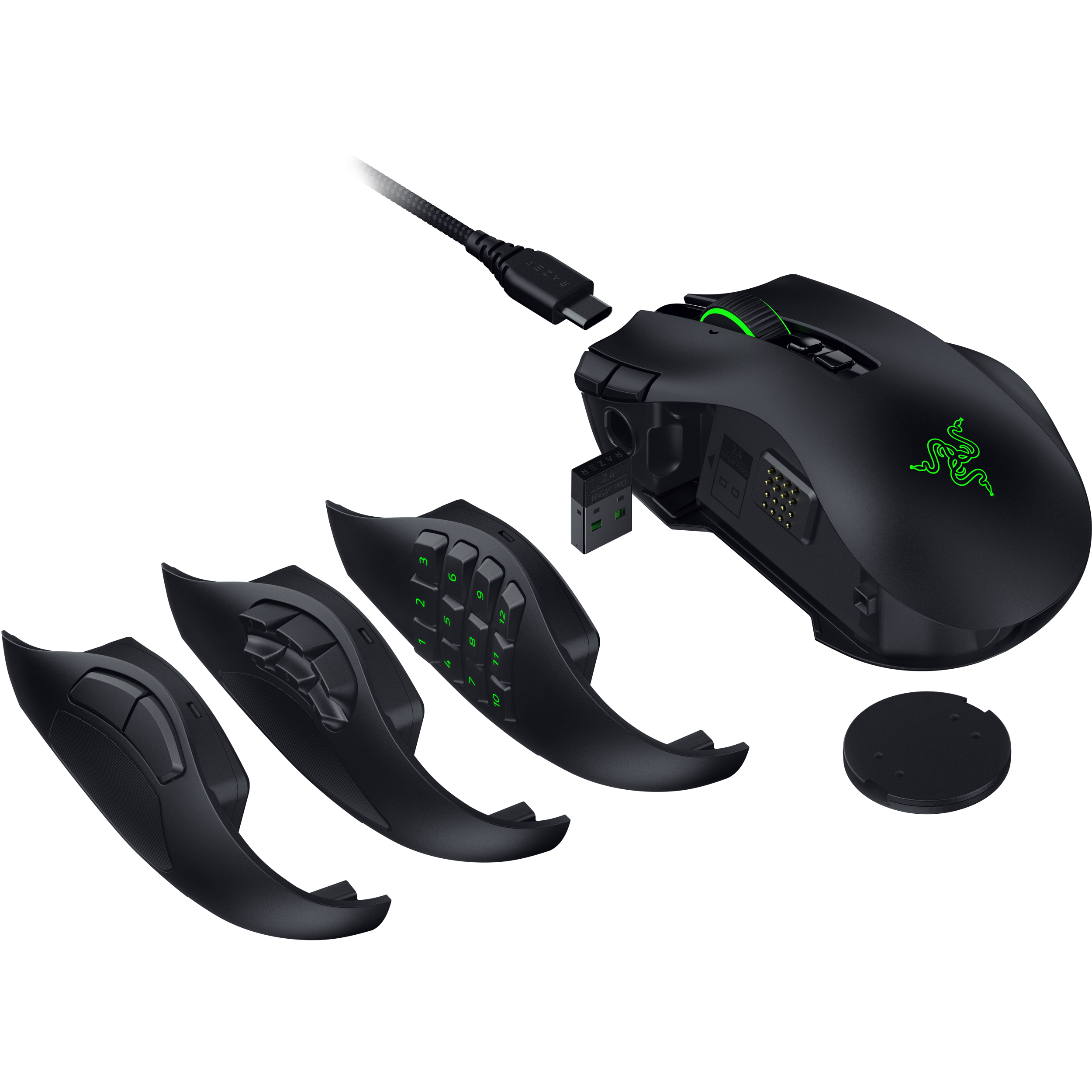 A large main feature product image of Razer Naga V3 Pro - Wireless MMO Gaming Mouse