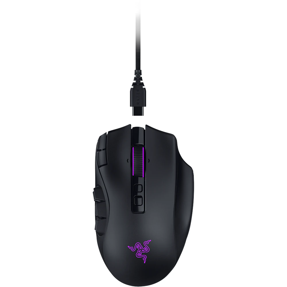 A large main feature product image of Razer Naga V3 Pro - Wireless MMO Gaming Mouse