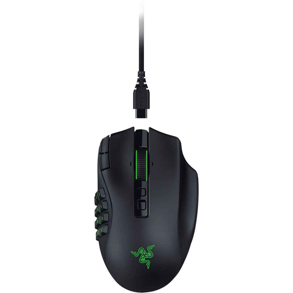 A large main feature product image of Razer Naga V3 Pro - Wireless MMO Gaming Mouse