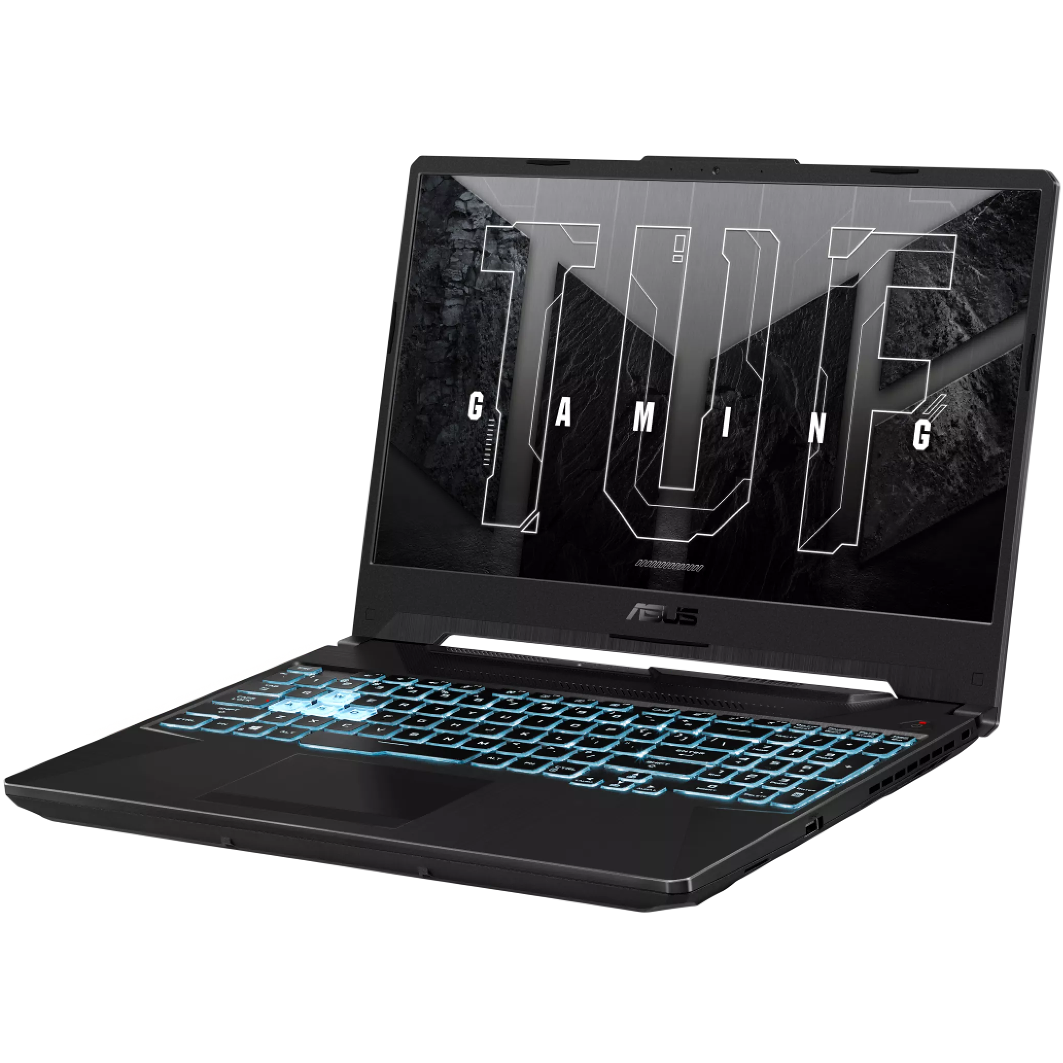 A large main feature product image of #PCR ASUS TUF Gaming A15 (FA506) - 15.6" 144Hz, Ryzen 7 8845HS, RTX 3050, 16GB/512GB - Win 11 Notebook