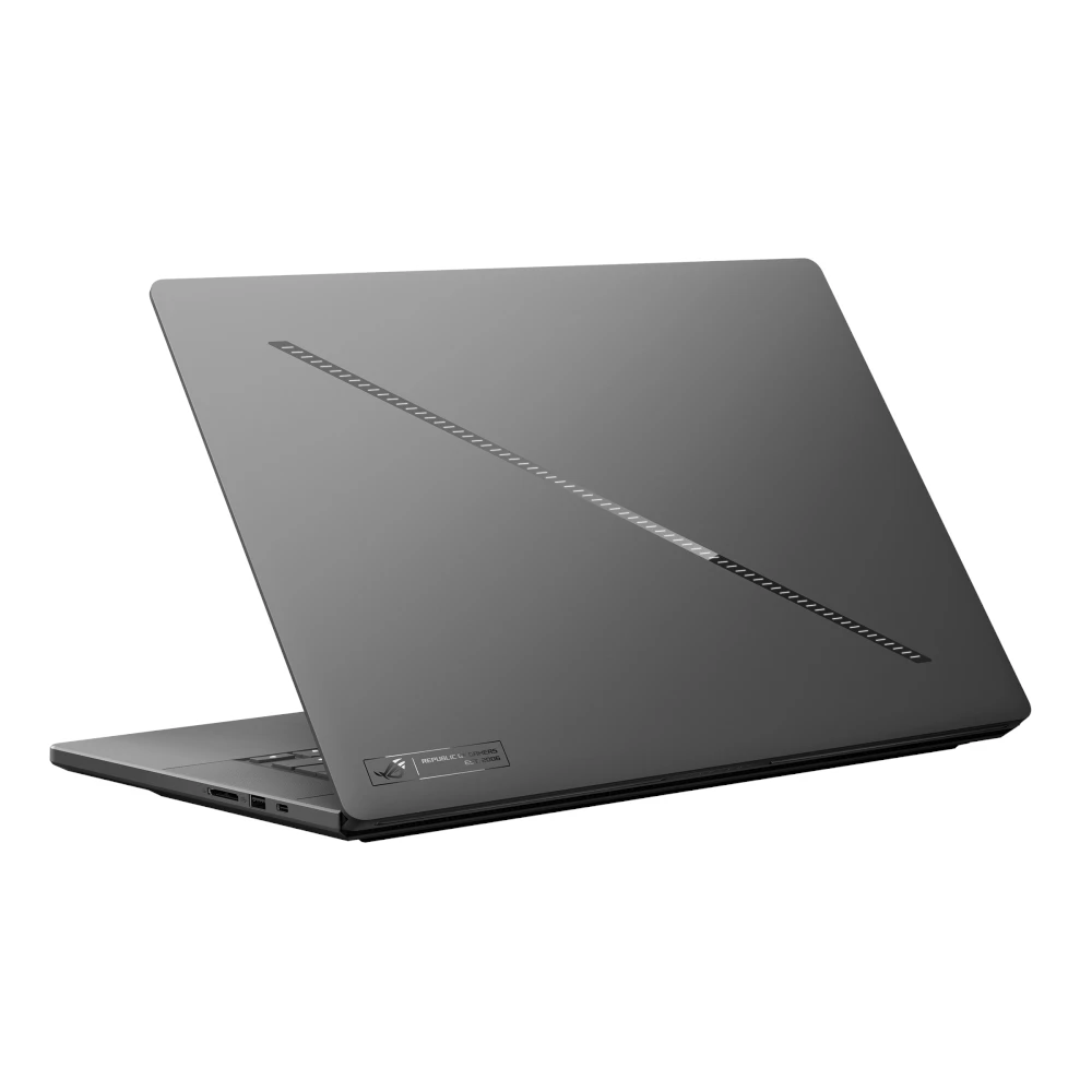 A large main feature product image of ASUS ROG Zephyrus G16 (GU606) - 16" 2.5K OLED 240Hz, Ultra 9 386H, RTX 5090, 64GB/2TB - Win 11 Gaming Notebook