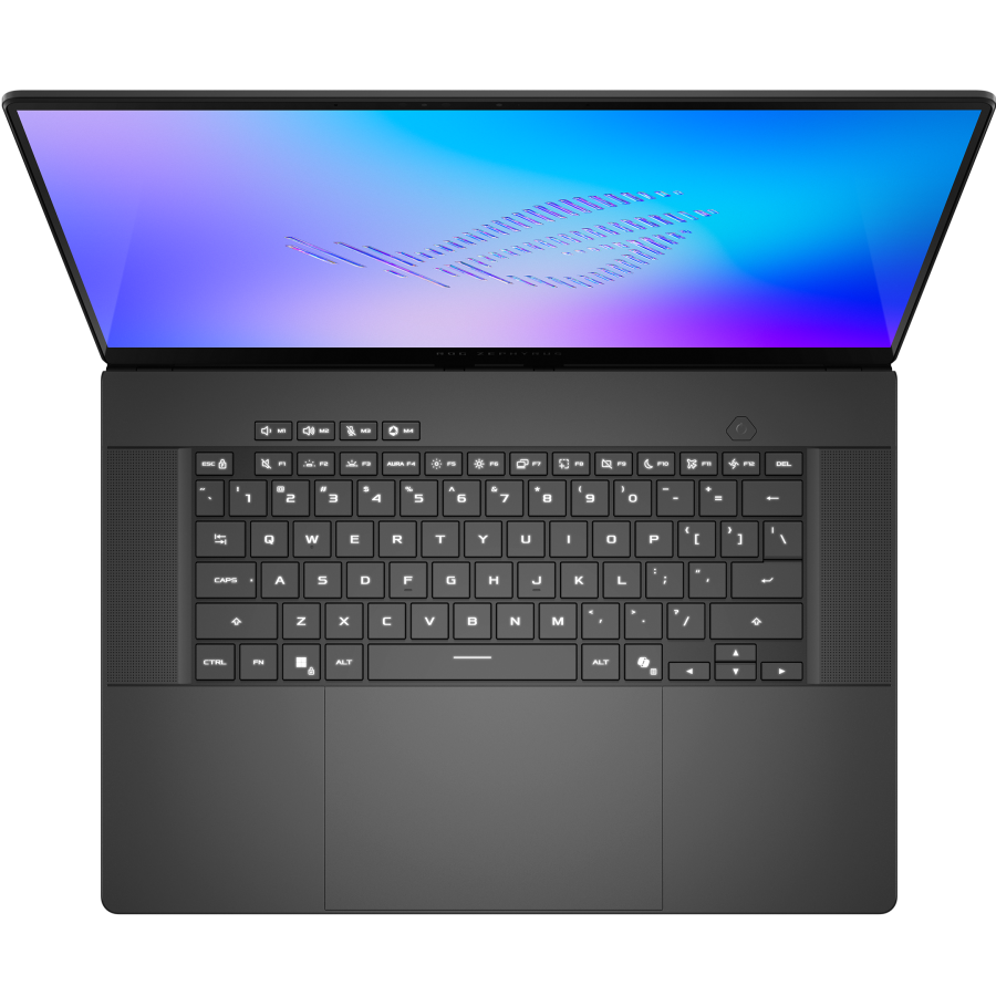 A large main feature product image of ASUS ROG Zephyrus G16 (GU606) - 16" 2.5K OLED 240Hz, Ultra 9 386H, RTX 5090, 64GB/2TB - Win 11 Gaming Notebook