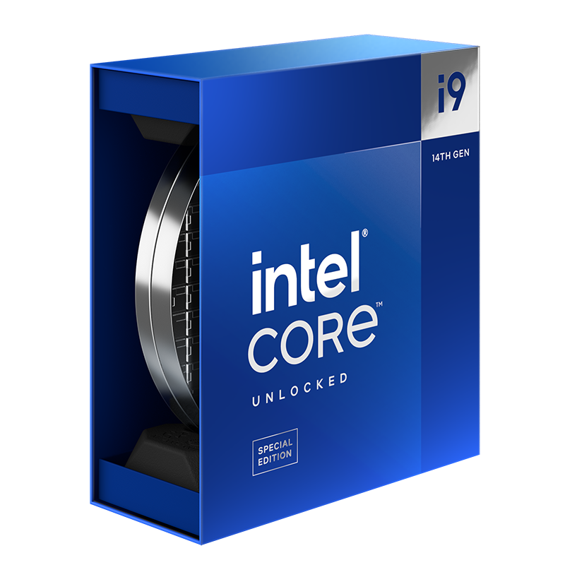 A large main feature product image of EX-DEMO Intel Core i9 14900KS Raptor Lake 24 Core 32 Thread Up To 6.2GHz LGA1700 - No HSF Retail Box