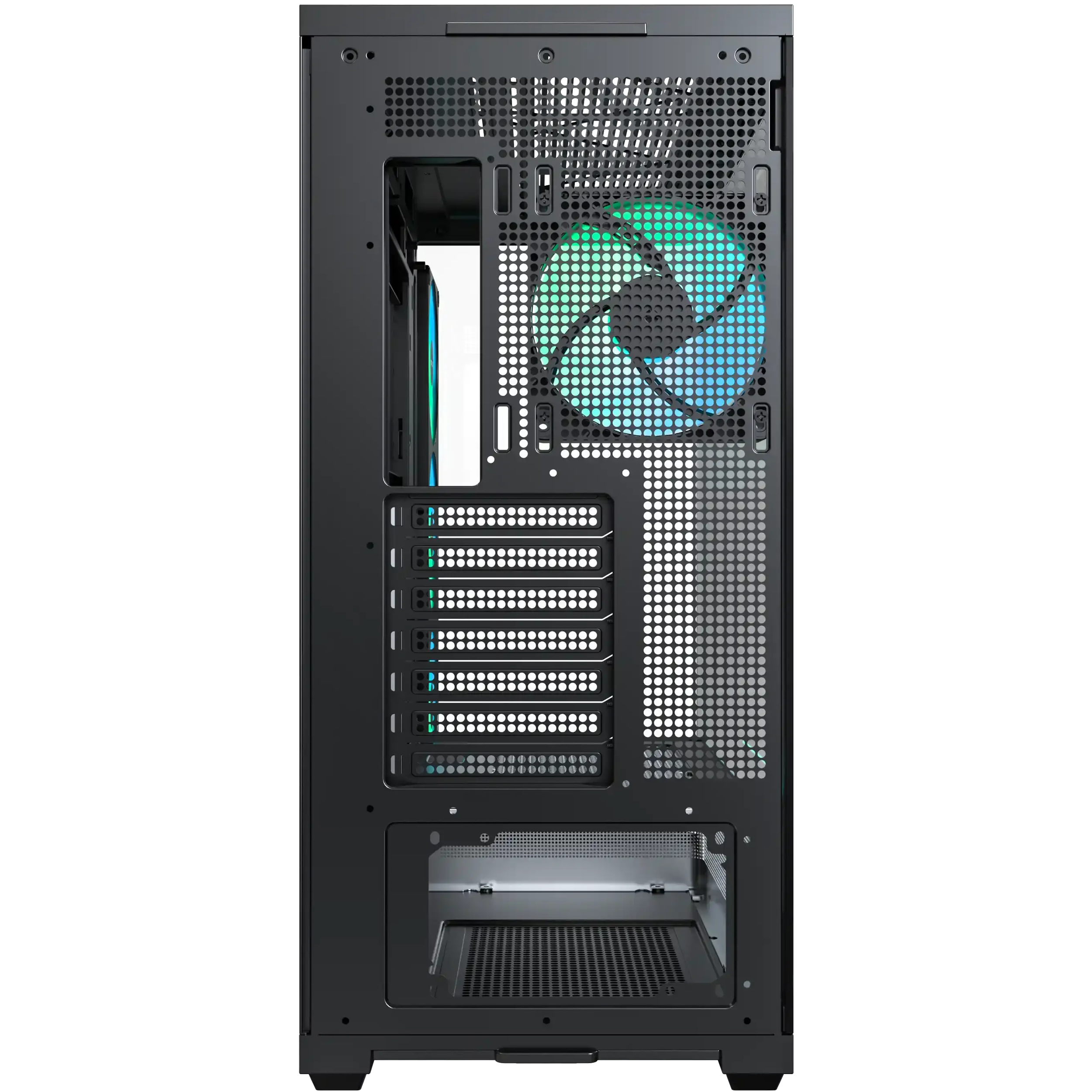 A large main feature product image of Montech TG3 Curved ARGB Mid Tower Case (Black)