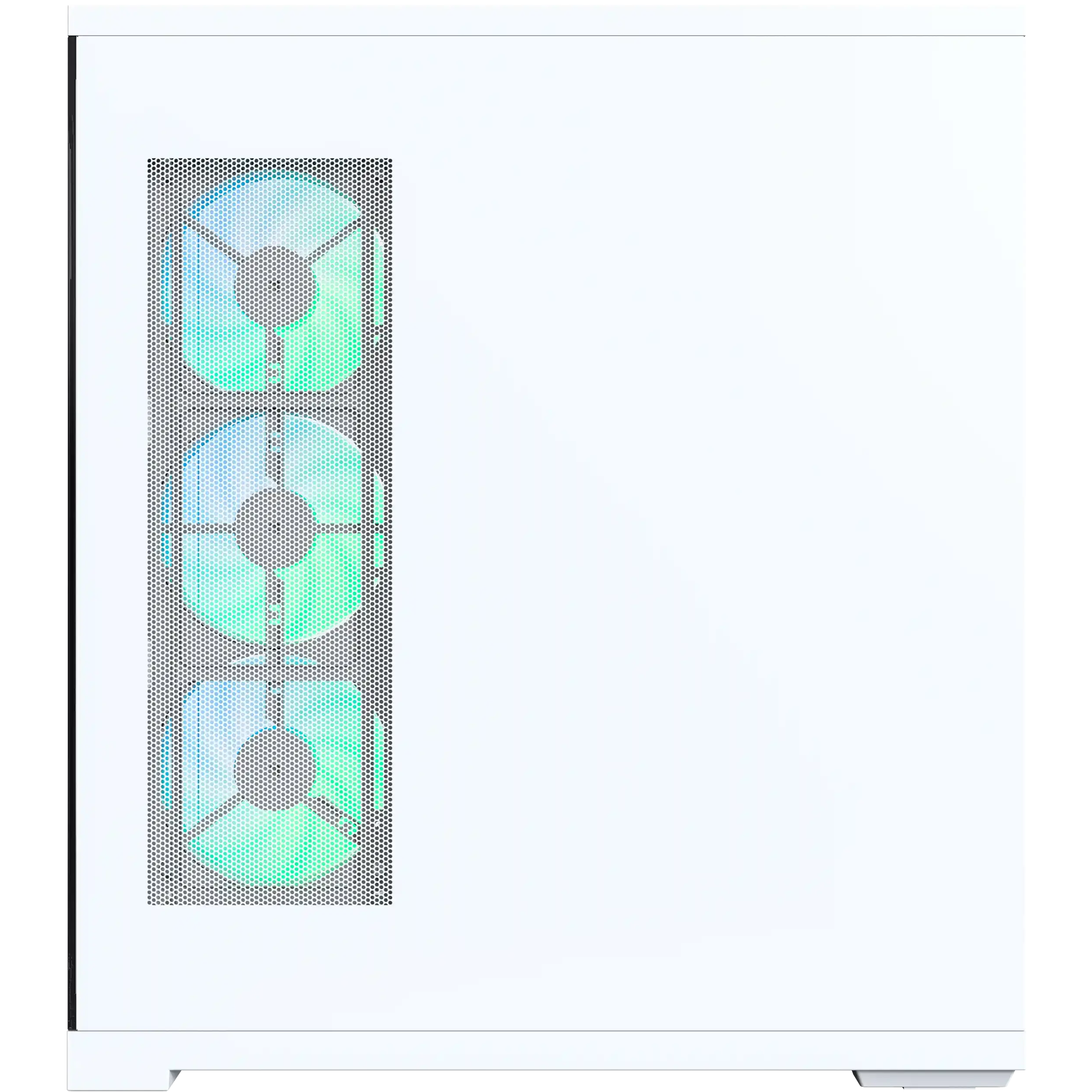 A large main feature product image of Montech TG3 Curved ARGB Mid Tower Case (White)