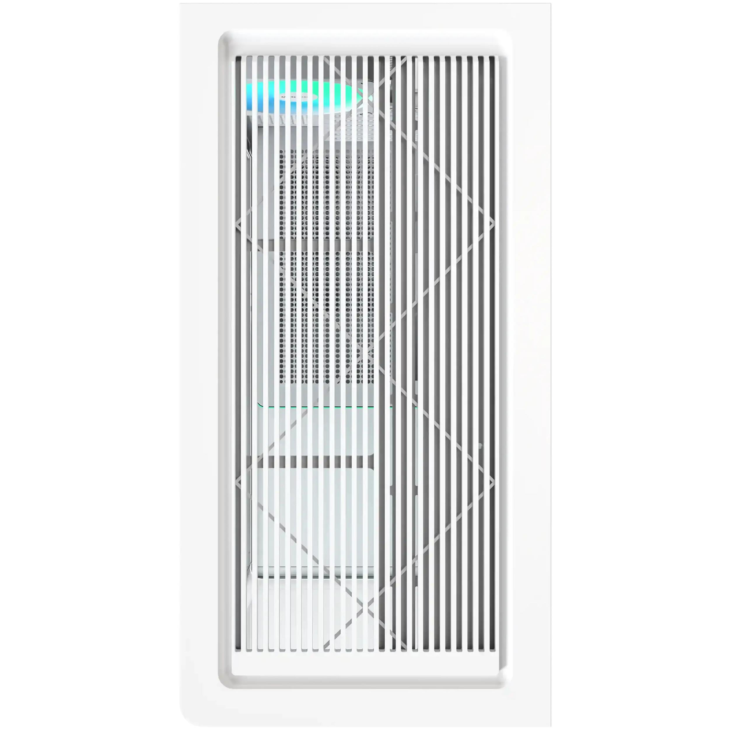 A large main feature product image of Montech TG3 Curved ARGB Mid Tower Case (White)