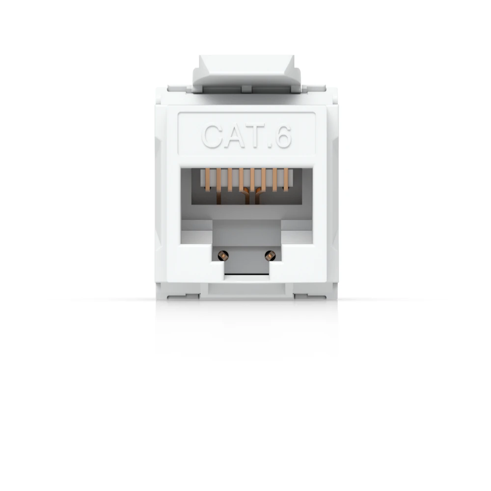 A large main feature product image of Ubiquiti UniFi Keystone Jack Cat6 12-Pack