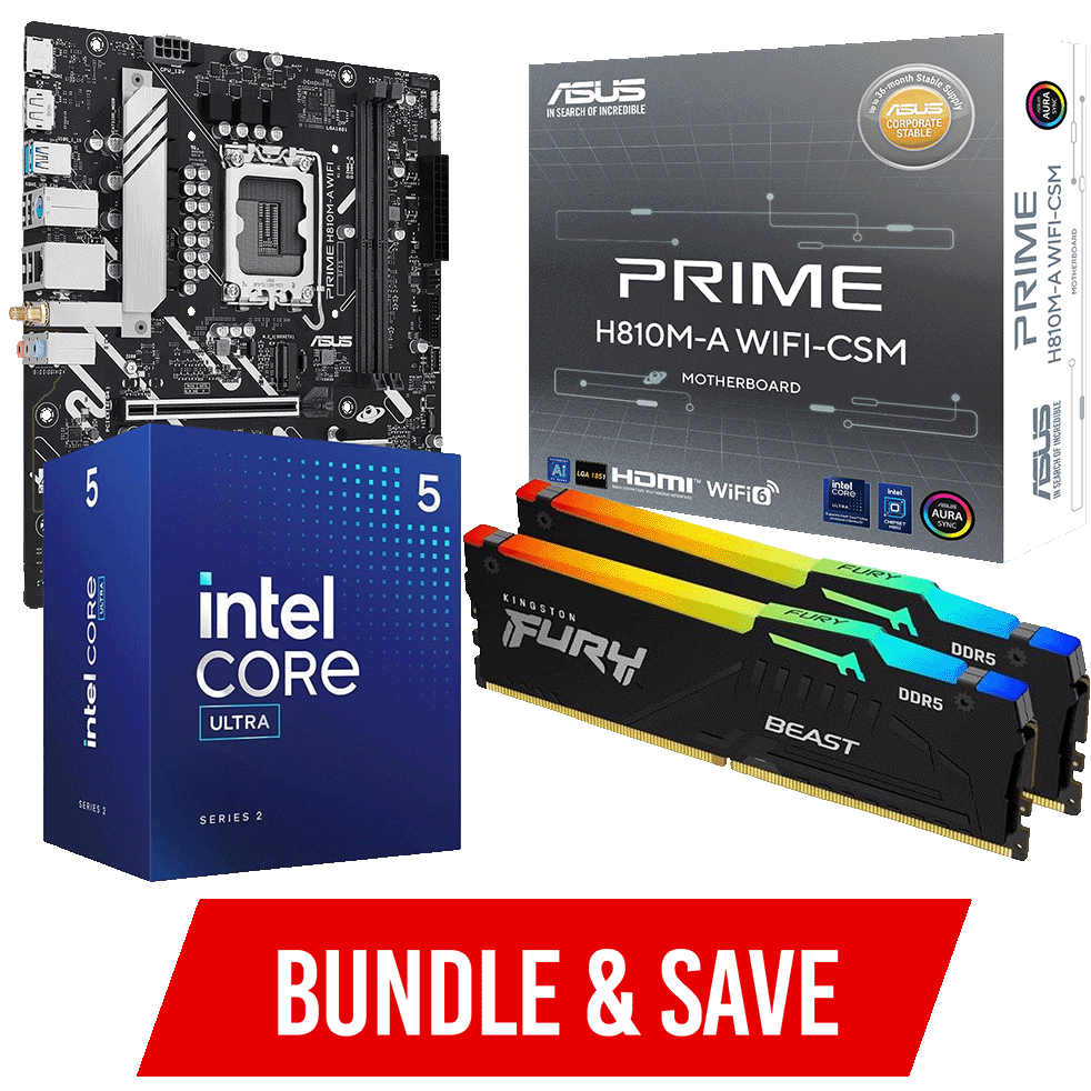 A large main feature product image of Intel Core Ultra x ASUS Bundle 2