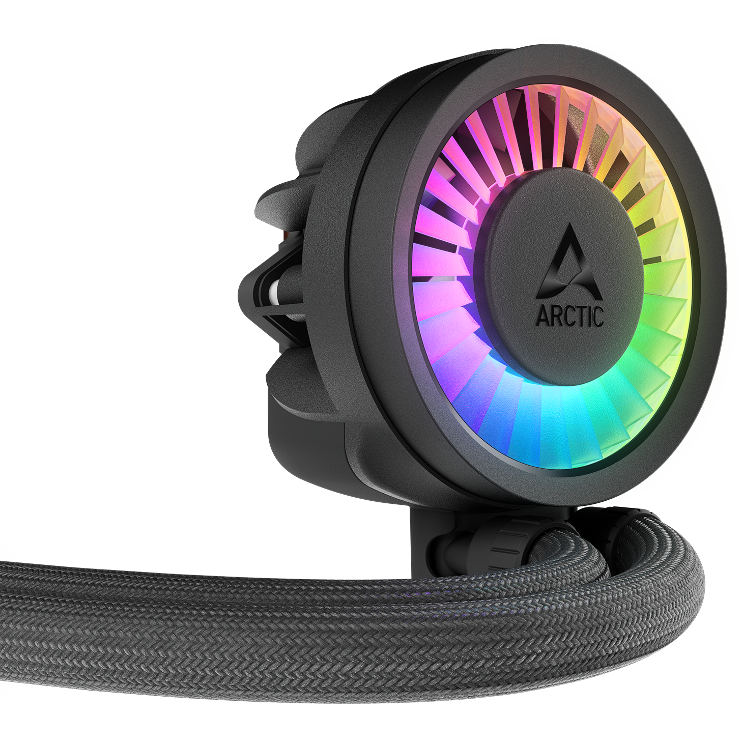 A large main feature product image of EX-DEMO ARCTIC Liquid Freezer III Pro 360mm ARGB AIO Liquid CPU Cooler (Black)