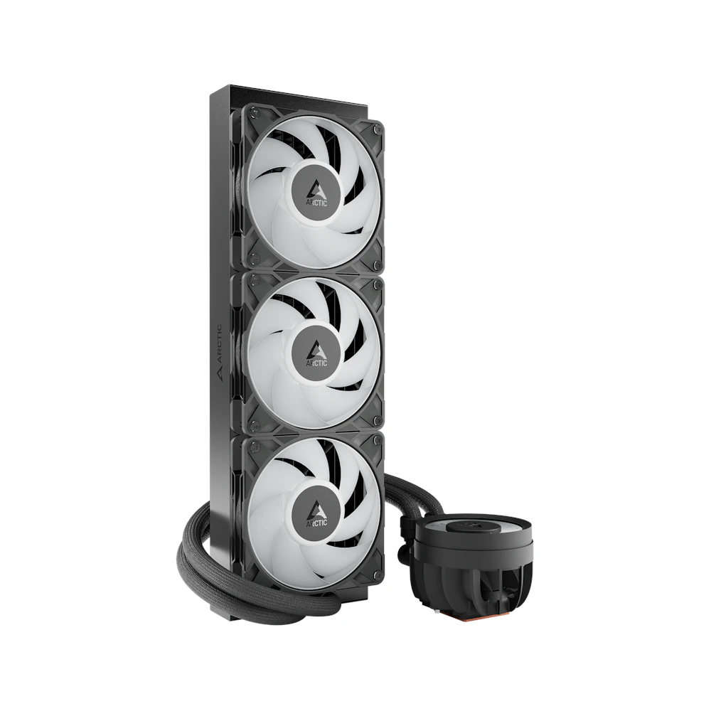 A large main feature product image of EX-DEMO ARCTIC Liquid Freezer III Pro 360mm ARGB AIO Liquid CPU Cooler (Black)