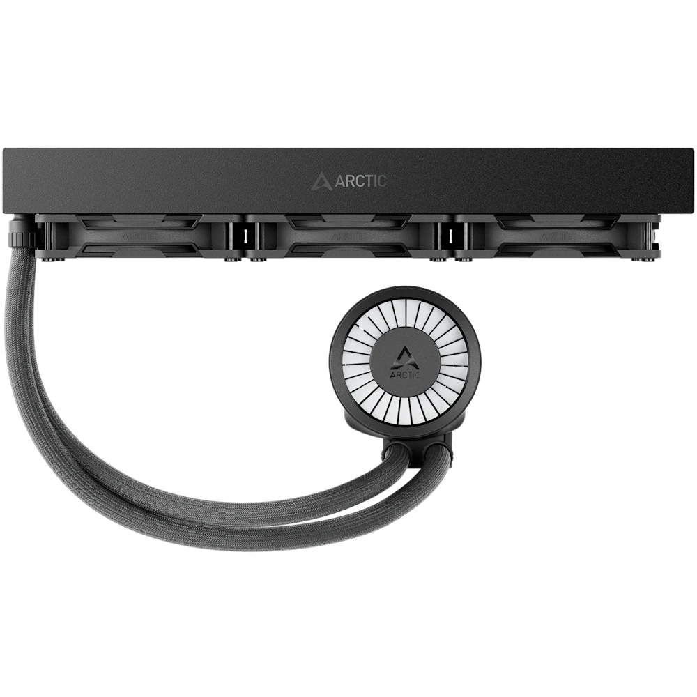 A large main feature product image of EX-DEMO ARCTIC Liquid Freezer III Pro 360mm ARGB AIO Liquid CPU Cooler (Black)