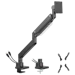A product image of Brateck Super Heavy-Duty Gas Spring Monitor Arm Fits Most 17"-57" Monitors with USB - Matte Black