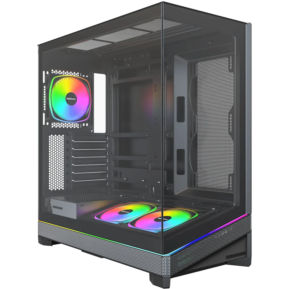 A large main feature product image of Montech SKY 3 ARGB Modular Mid Tower Case (Black)