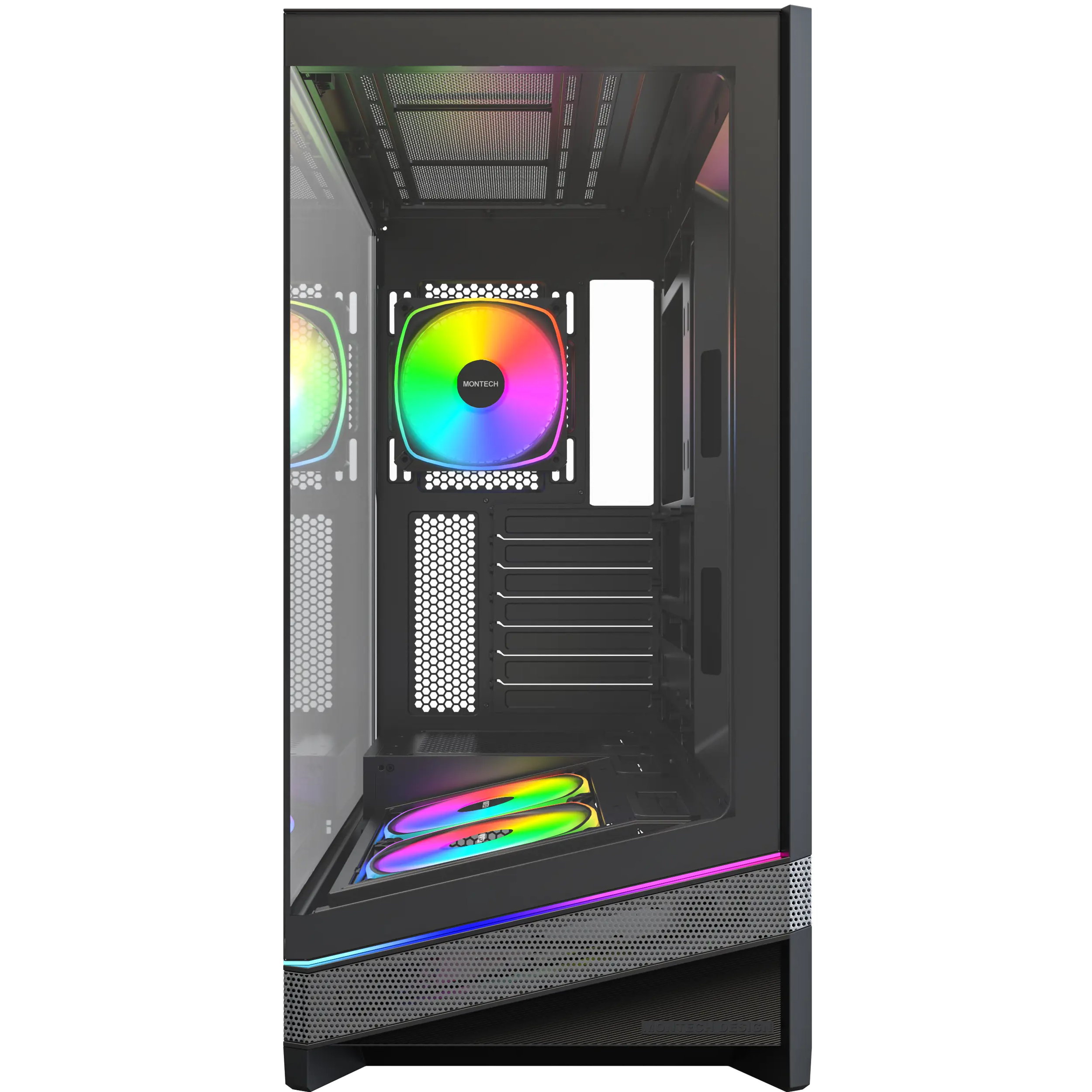 A large main feature product image of Montech SKY 3 ARGB Modular Mid Tower Case (Black)
