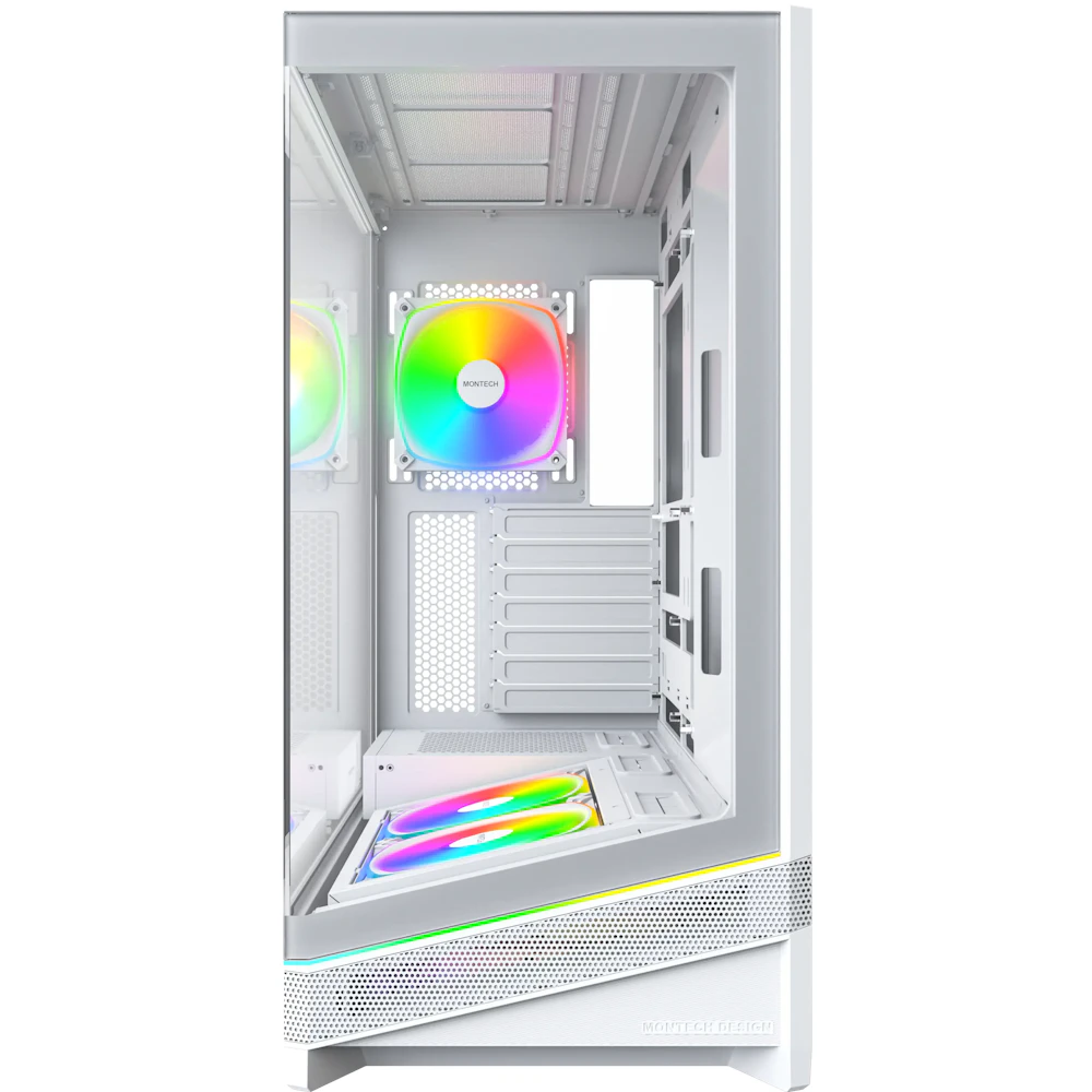 A large main feature product image of Montech SKY 3 ARGB Modular Mid Tower Case (White)