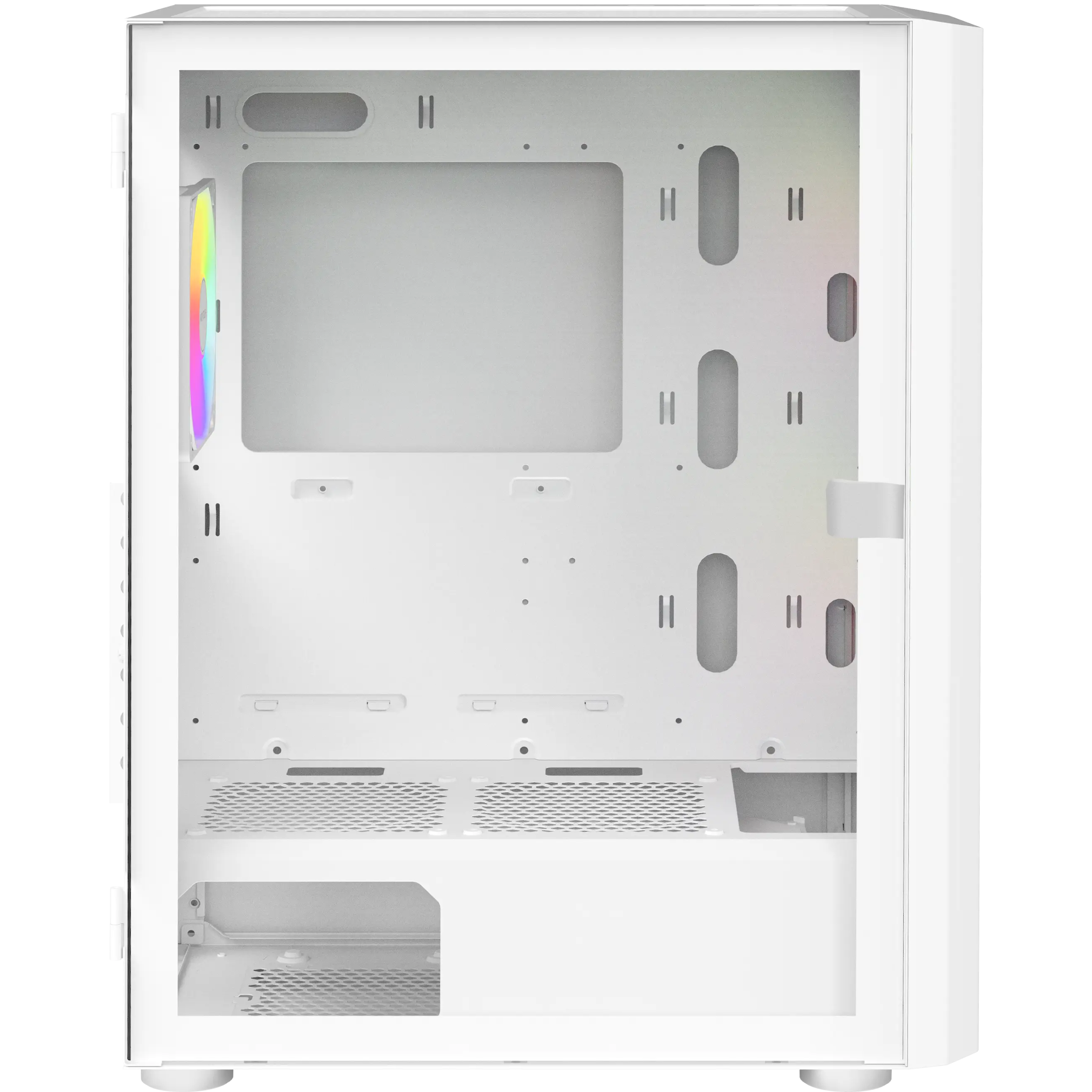 A large main feature product image of Montech X2 PLUS ARGB Mid Tower Case (White)