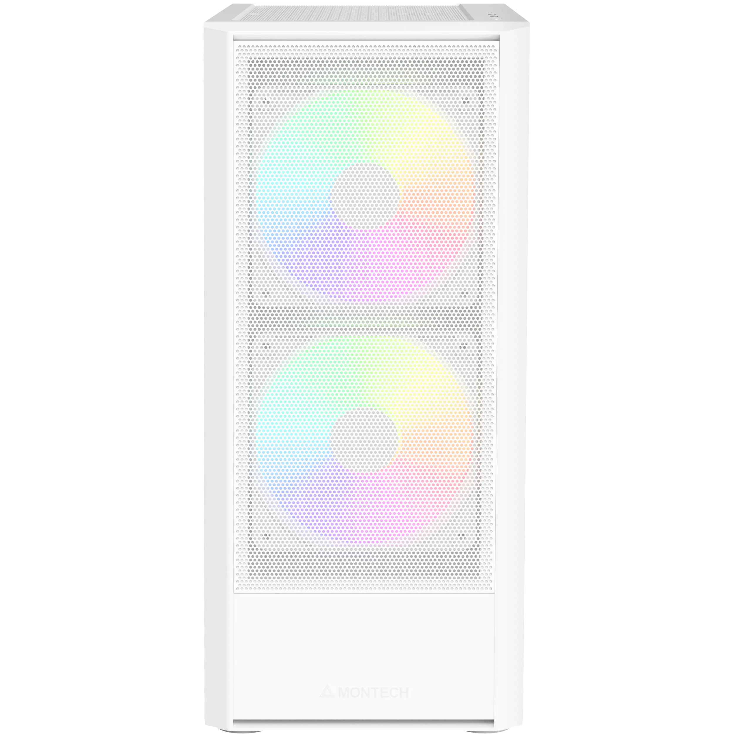 A large main feature product image of Montech X2 PLUS ARGB Mid Tower Case (White)