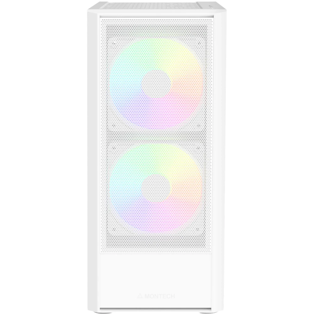 A large main feature product image of Montech X2 PLUS ARGB Mid Tower Case (White)