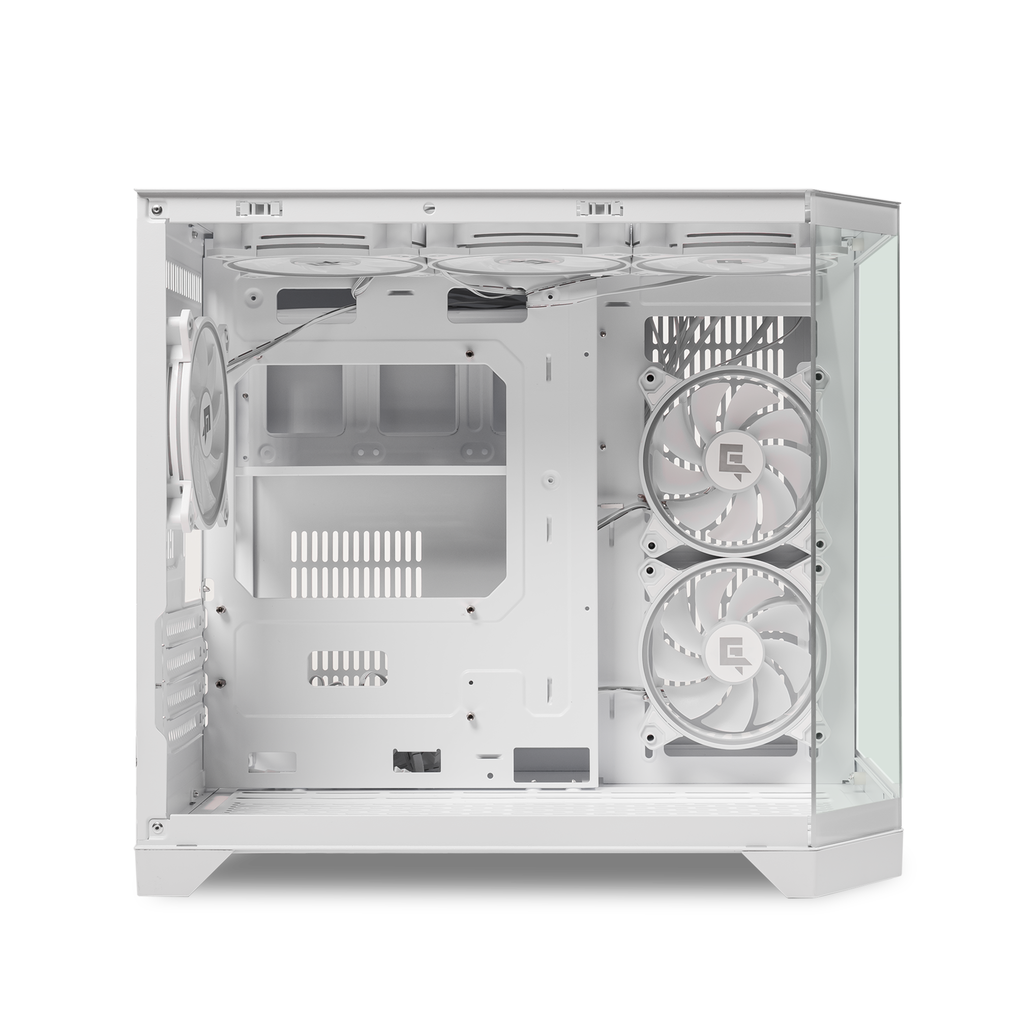 A large main feature product image of PLE AMD R5 RTX 5070 Prebuilt Ready To Go Gaming PC