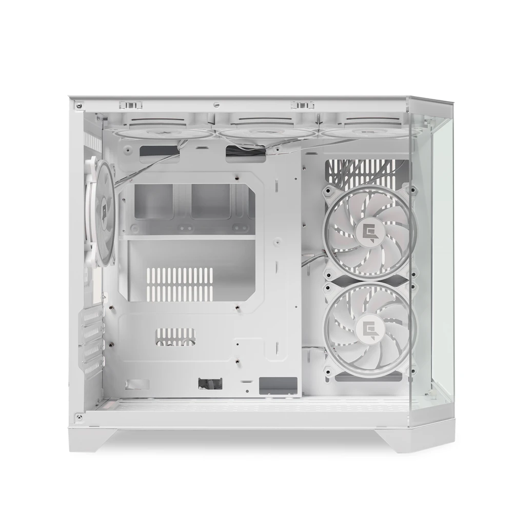 A large main feature product image of PLE AMD R5 RTX 5070 Prebuilt Ready To Go Gaming PC