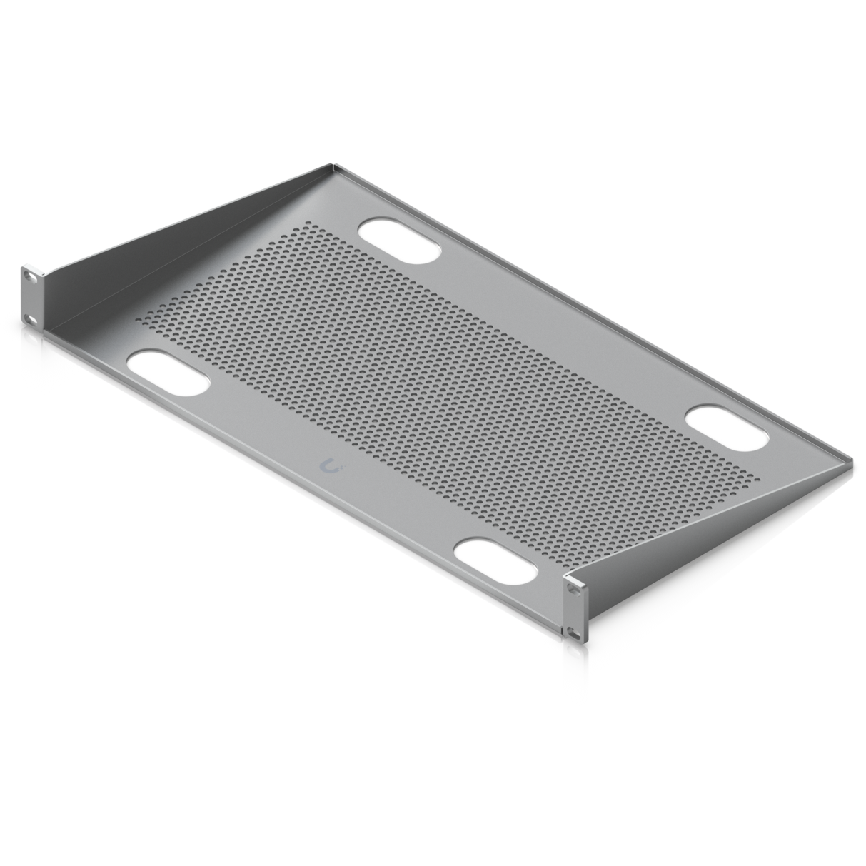 A large main feature product image of Ubiquiti UniFi Fixed Rack Shelf