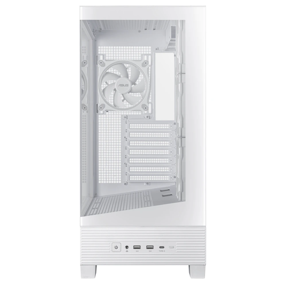 A large main feature product image of ASUS A31 PLUS TG ARGB Mid Tower Case - White