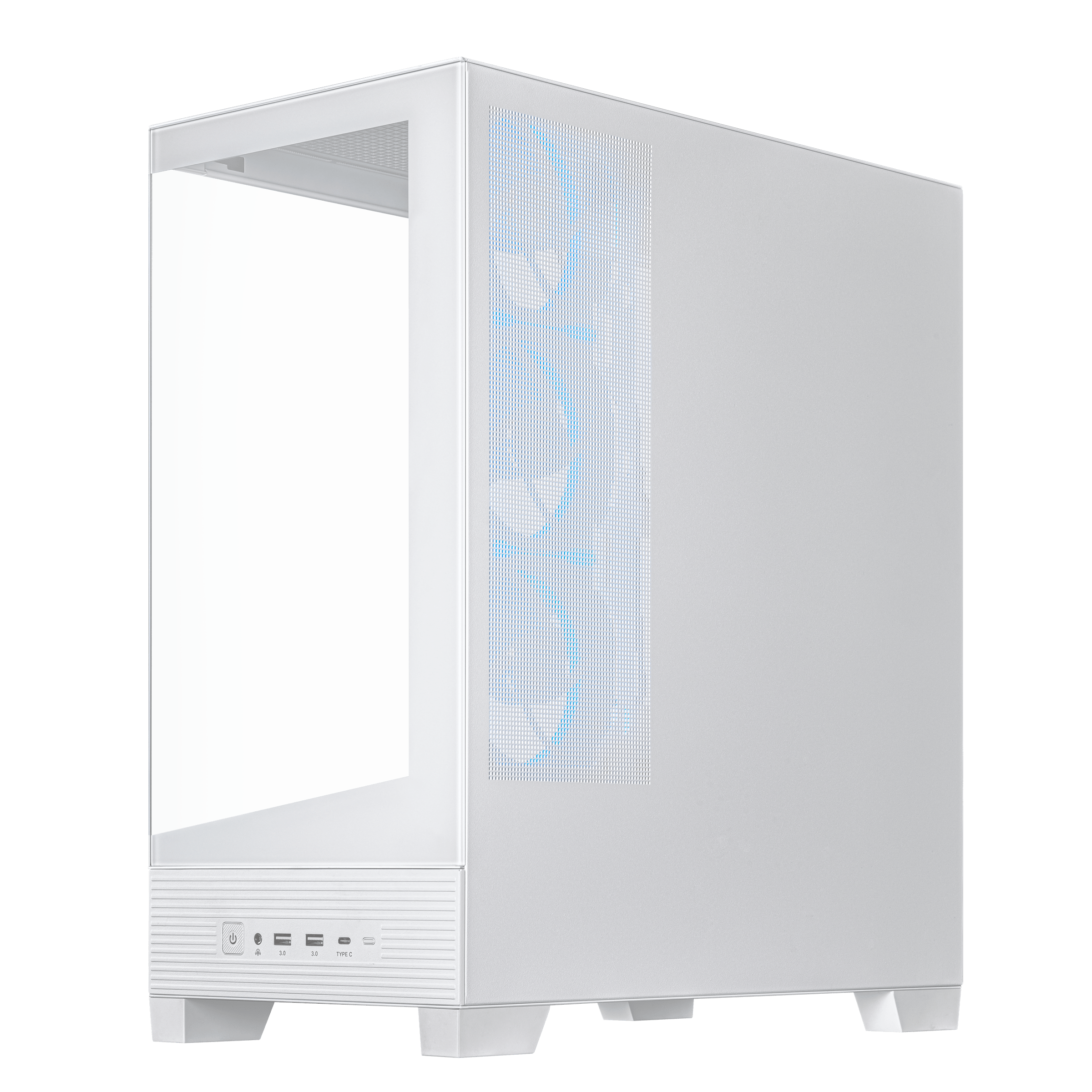 A large main feature product image of ASUS A31 PLUS TG ARGB Mid Tower Case - White