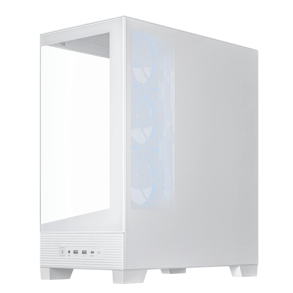 A large main feature product image of ASUS A31 PLUS TG ARGB Mid Tower Case - White