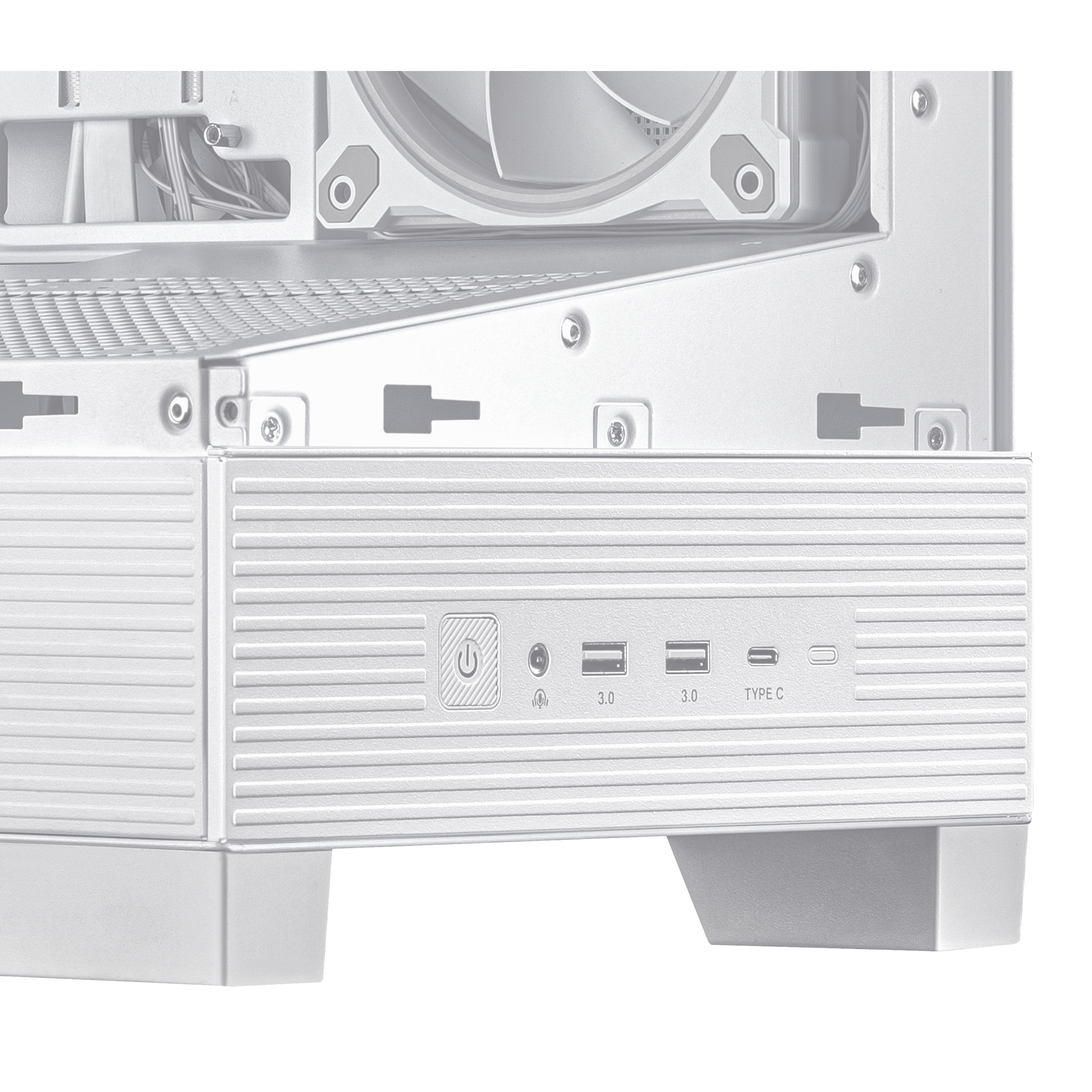 A large main feature product image of ASUS A31 PLUS TG ARGB Mid Tower Case - White
