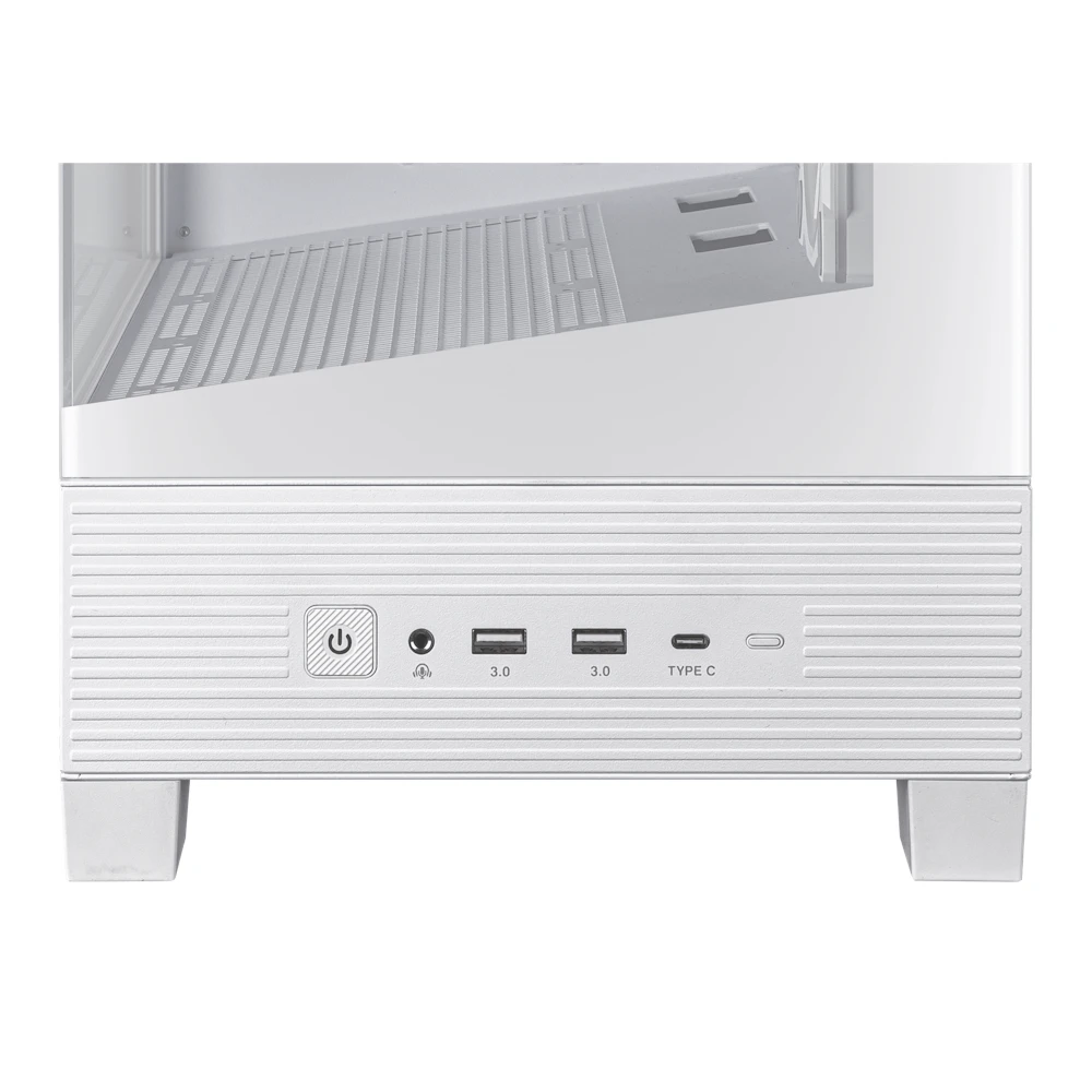 A large main feature product image of ASUS A31 PLUS TG ARGB Mid Tower Case - White