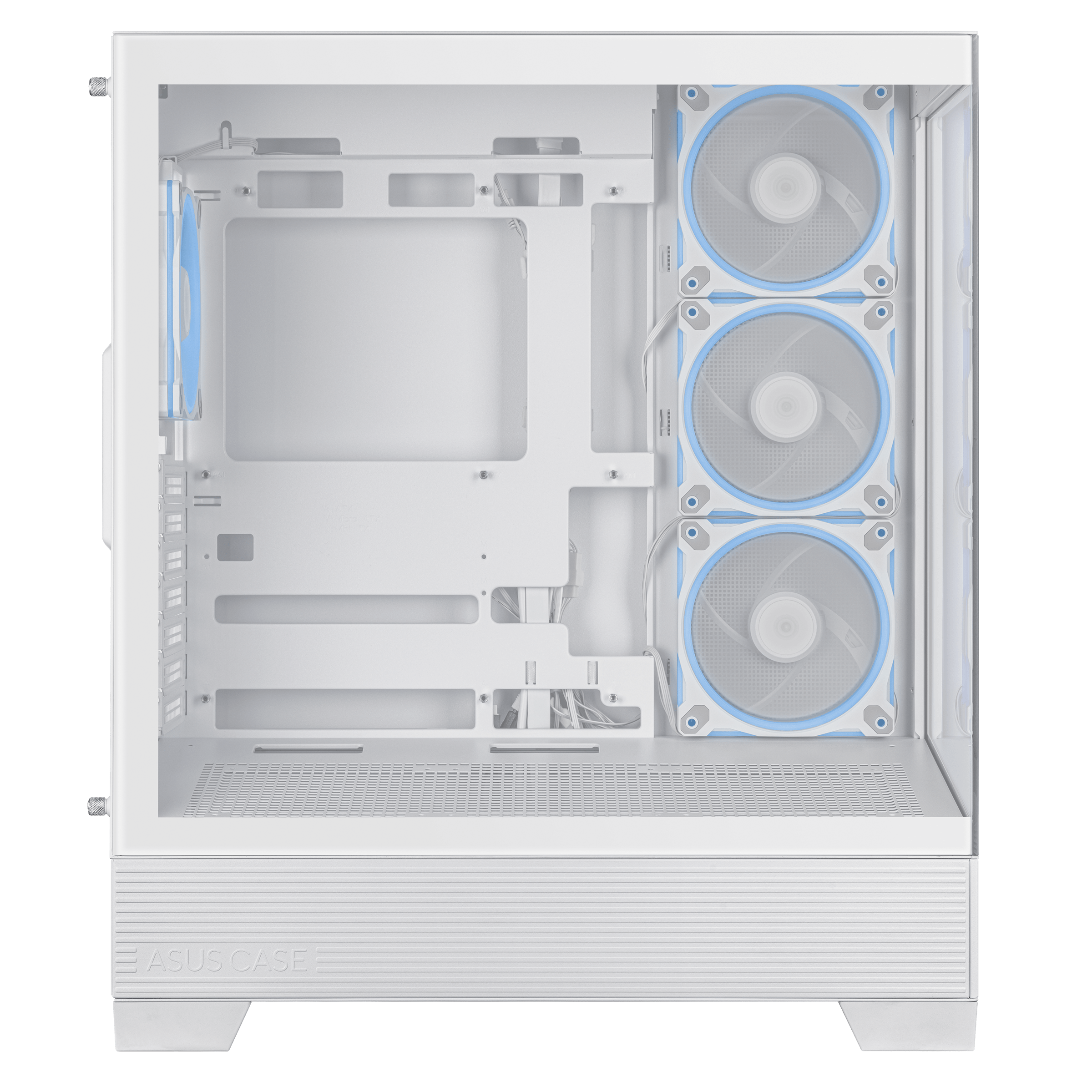 A large main feature product image of ASUS A31 PLUS TG ARGB Mid Tower Case - White