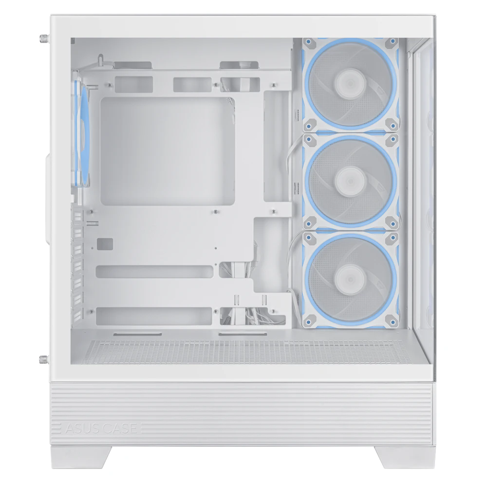 A large main feature product image of ASUS A31 PLUS TG ARGB Mid Tower Case - White