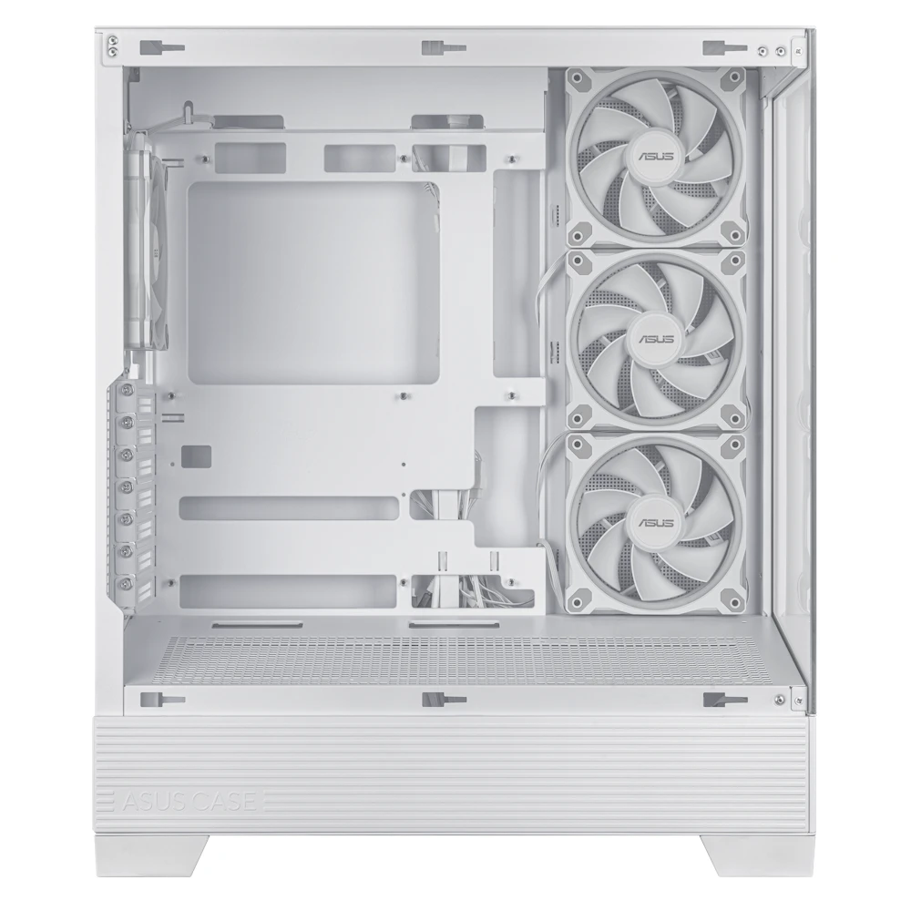 A large main feature product image of ASUS A31 PLUS TG ARGB Mid Tower Case - White
