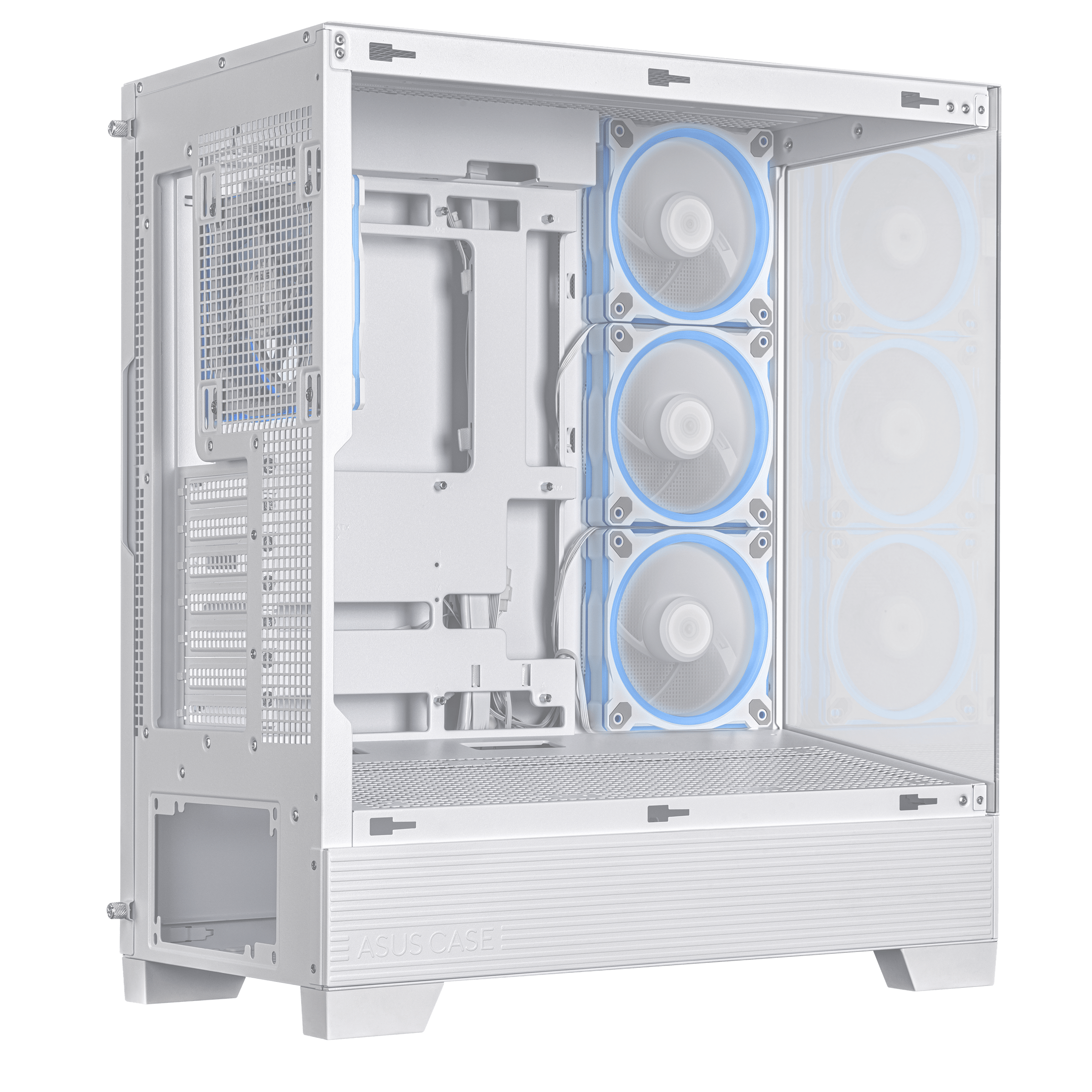 A large main feature product image of ASUS A31 PLUS TG ARGB Mid Tower Case - White