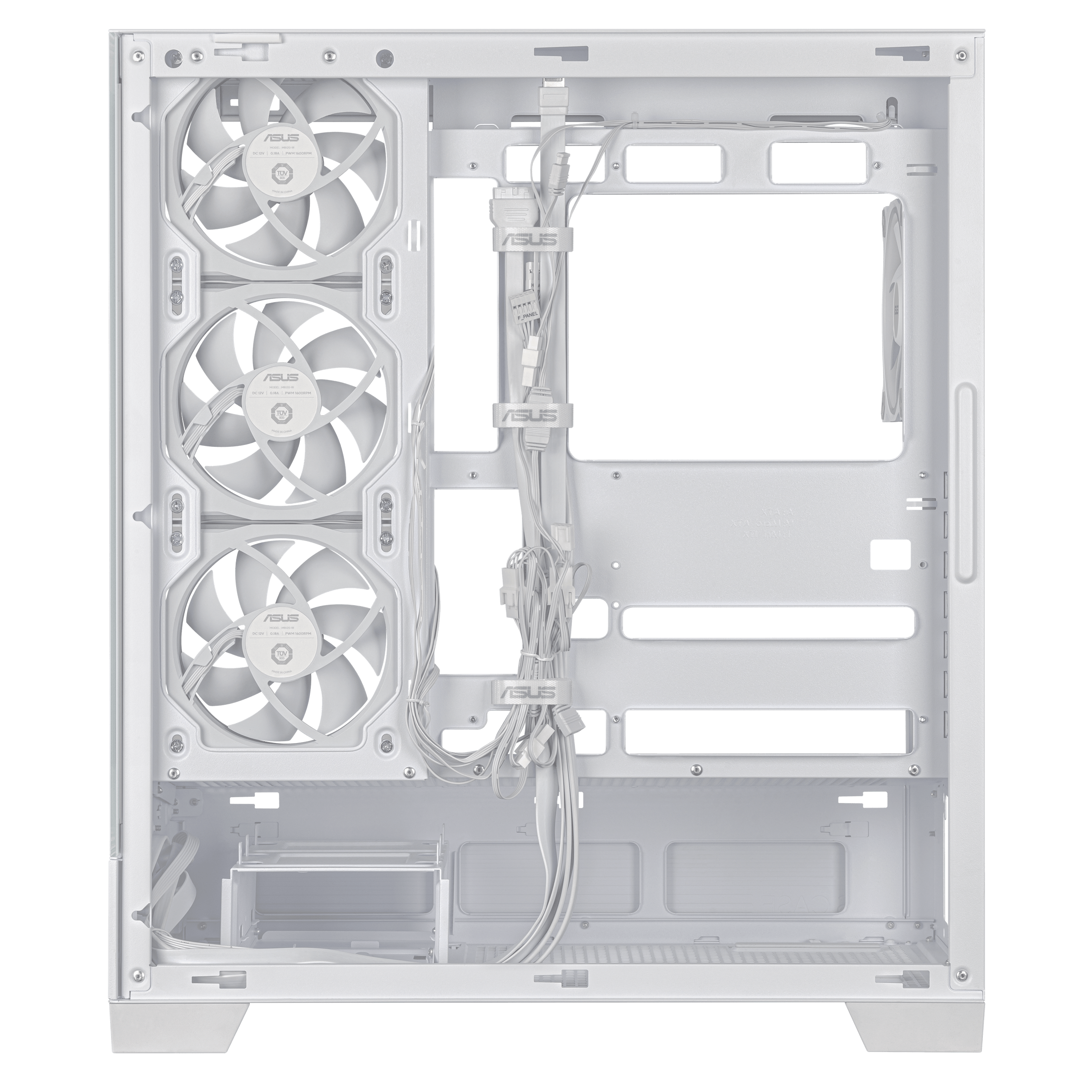 A large main feature product image of ASUS A31 PLUS TG ARGB Mid Tower Case - White