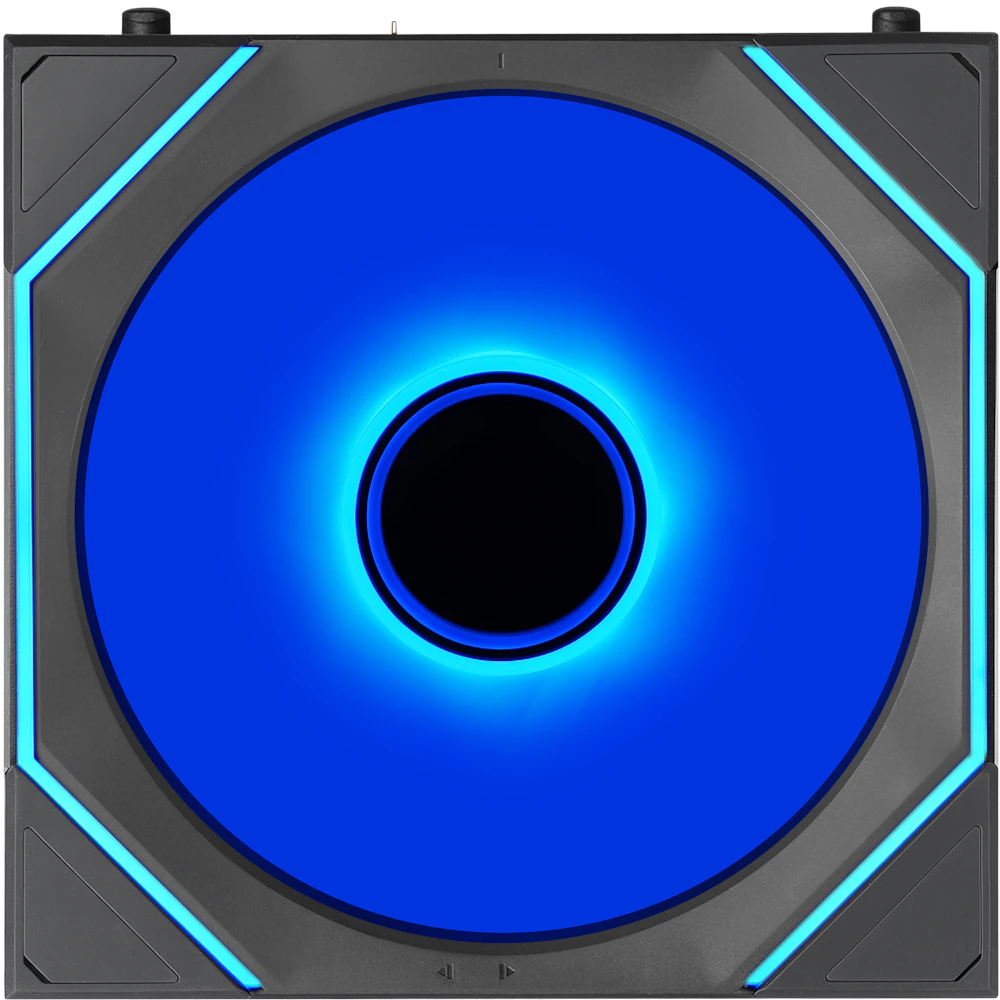 A large main feature product image of Lian Li UNI FAN SL120 INF FLEX - 120mm Modular Wireless PWM Fan (Black)